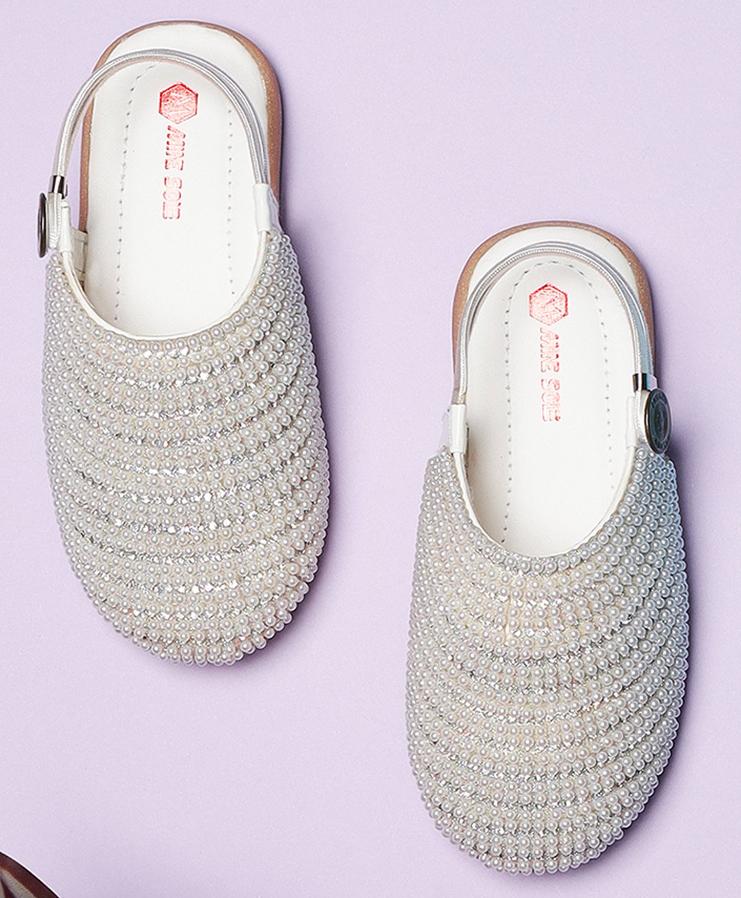 Mine Sole Stones Embellished Sandals - White-image-47