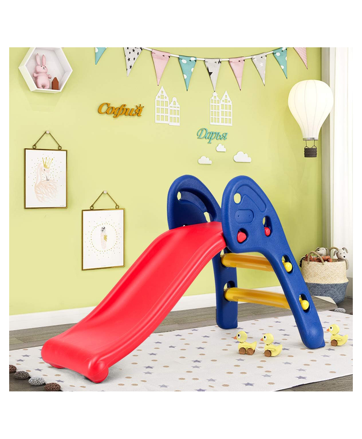 Hop N Play Junior Cute Slide with Ring Toss Game-image-6