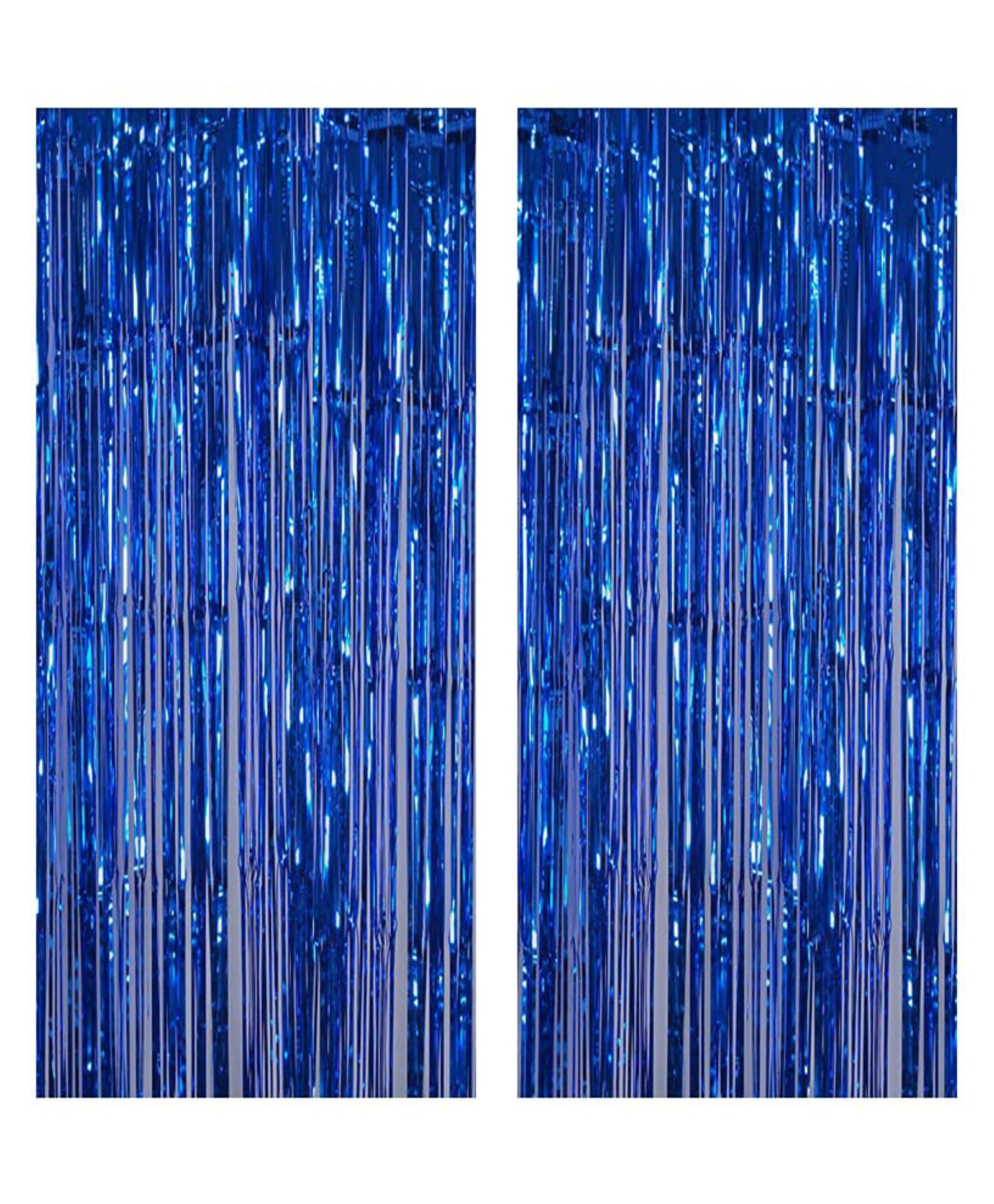 Bubble Trouble Blue Foil Curtain 2 Pc for Boys Birthday Decoration Or Birthday Decoration Items-image-1