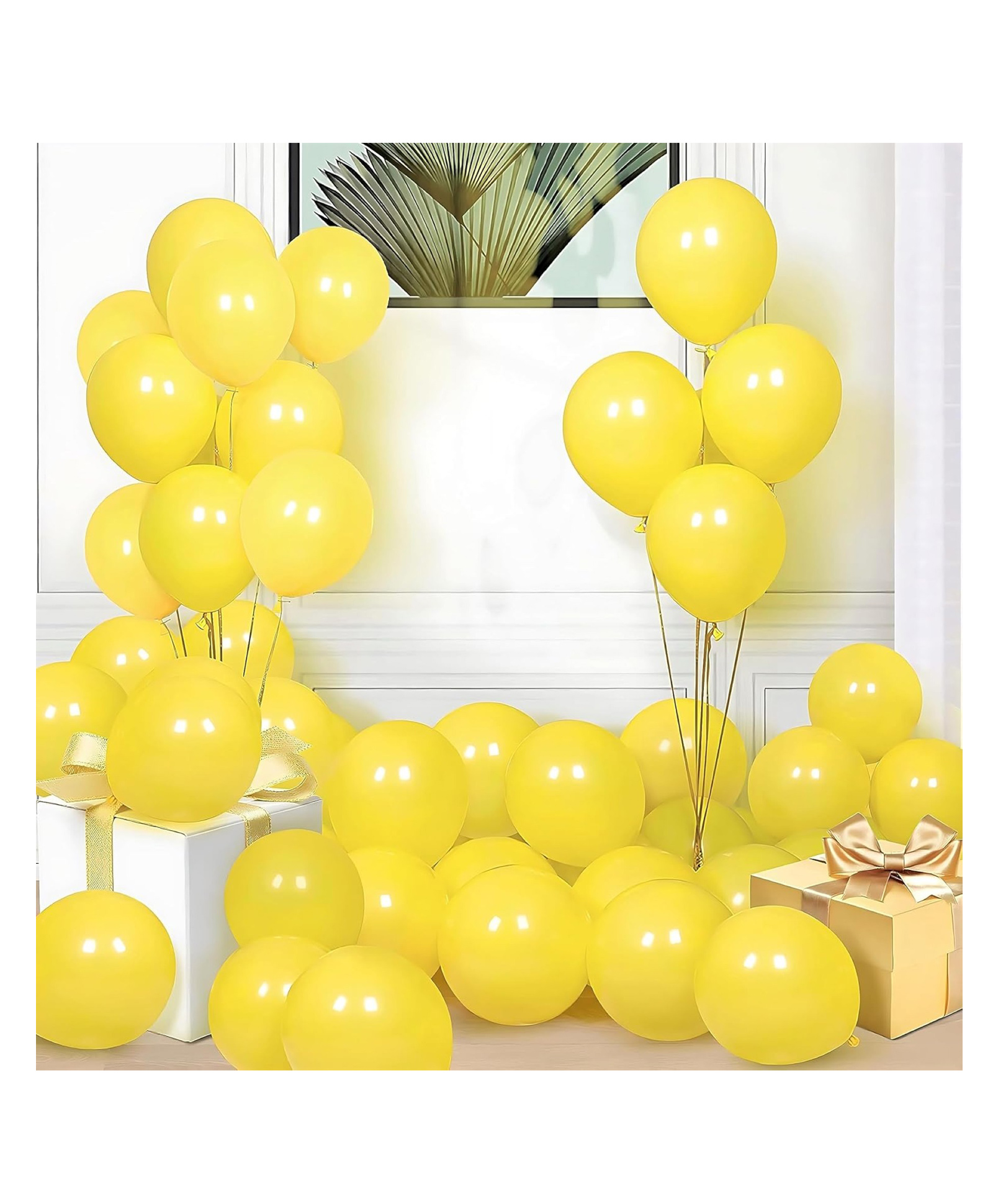 Bubble Trouble Metallic Balloons Yellow - Pack of 50-image-34