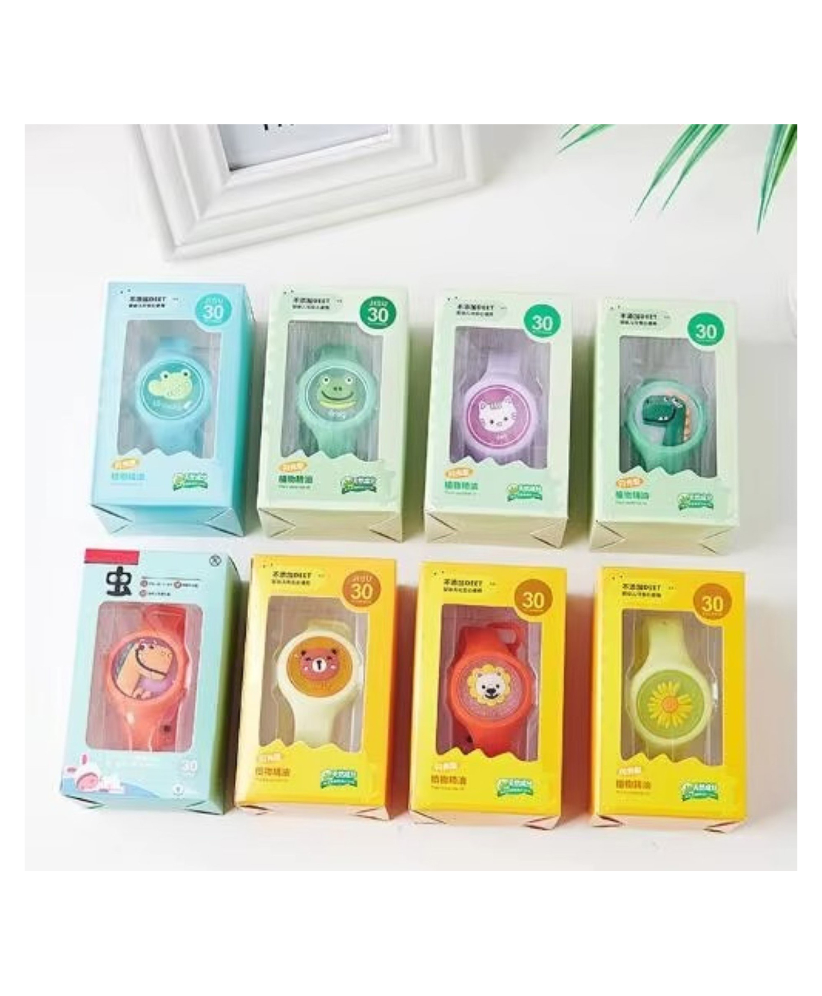 Luvlittle Mosquito Repellent Bands with Led Light Up Insect & Bug Pest Repeller Waterproof Bracelet Pack of 4 - MultiColour