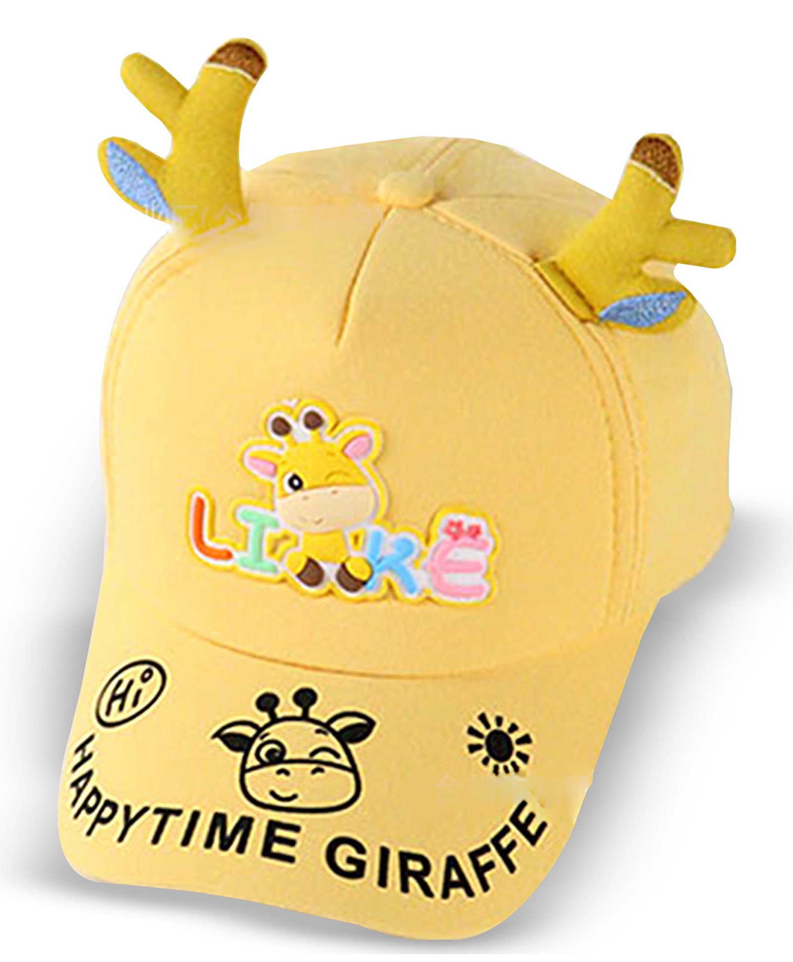 Babymoon Cotton Giraffe Designed Cap - Yellow-picture-16