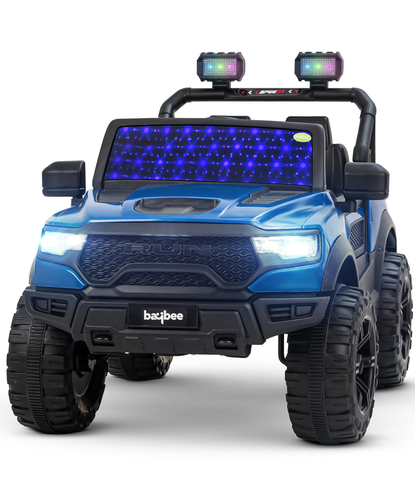 Baybee Run Battery Operated Jeep for Kids, Ride on Toy Kids Car with Windshield Light & Music (Blue)-image-15
