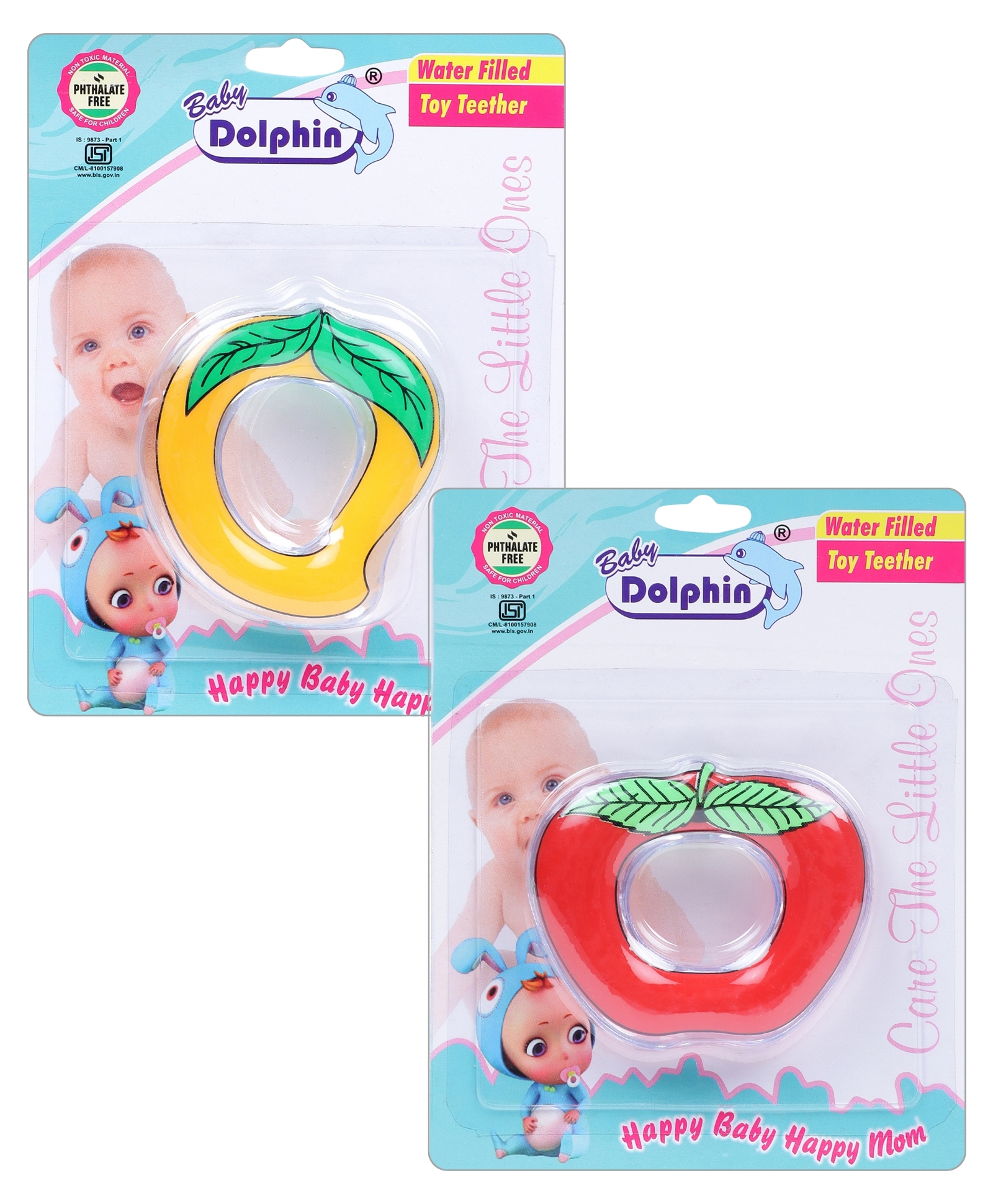 Baby Dolphin Water Teether | Pack of 2 | Water Filled Toy Teether | Baby Teether | Soft Teething Toy | Safe Drinking Water-Filled | Gum Soother | Non Toxic | Apple & Mango.-picture-22