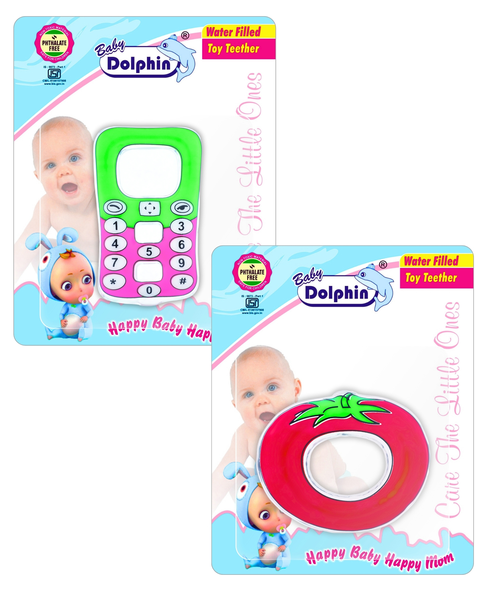 Baby Dolphin Water Teether | Pack of 2 | Water Filled Toy Teether | Baby Teether | Soft Teething Toy | Safe Drinking Water-Filled | Gum Soother | Non Toxic | Mobile & Tomato.-image-24