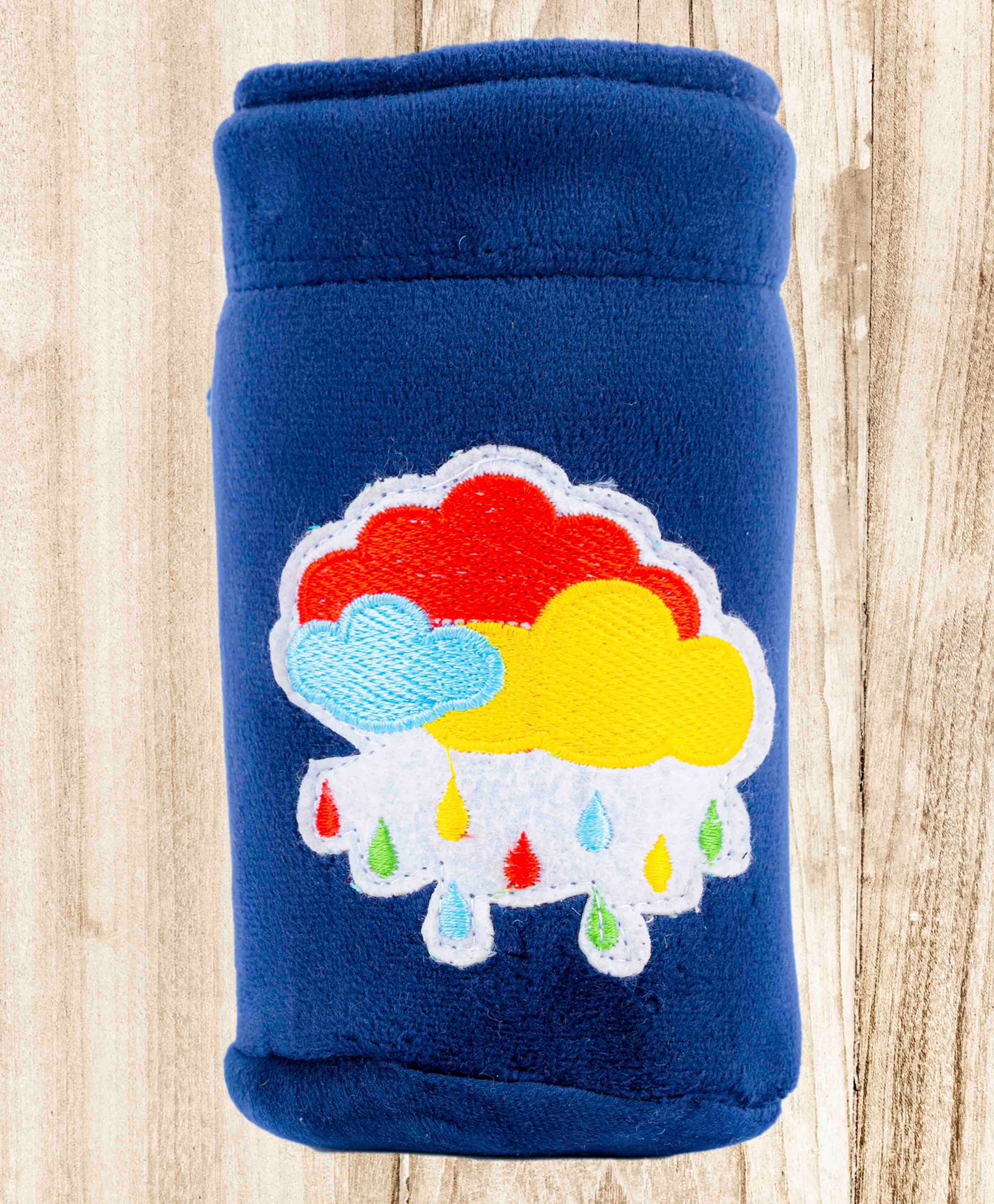Mittenbooty Baby Broad Neck Bottle Cover for Feeding Bottle upto 150 ml Clouds Patchwork - Navy Blue-image-43