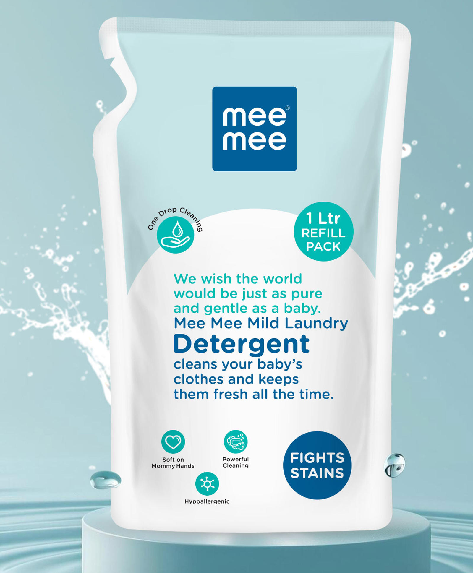 Mee Mee Baby Liquid Laundry Detergent Refill Pack - 1000 ml
