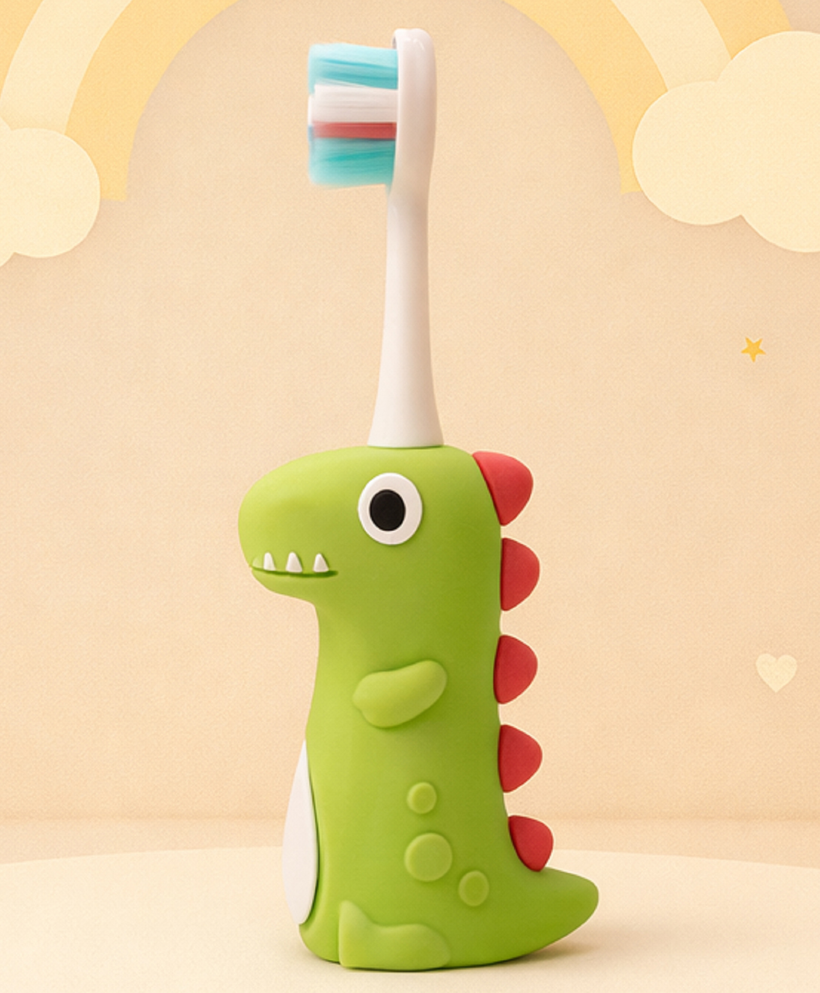 The Cheeky Kidzz Baby Microfiber Ultra Soft Bristles Training Toothbrush Cute Attractive Bear Cartoon Design for Newborn/Infants/Toddlers/Kids (1-7 Years) (Mutli-Color)-image-1
