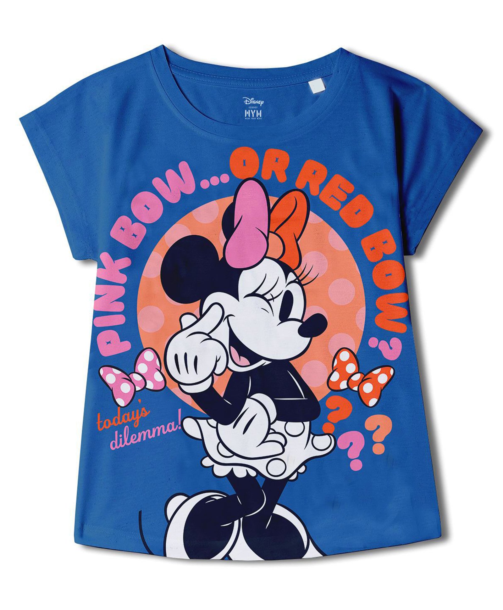 Wear Your Mind Disney Mickey & Friends Featuring Half Sleeves Minnie Mouse Printed Top - Royal Blue-picture-20