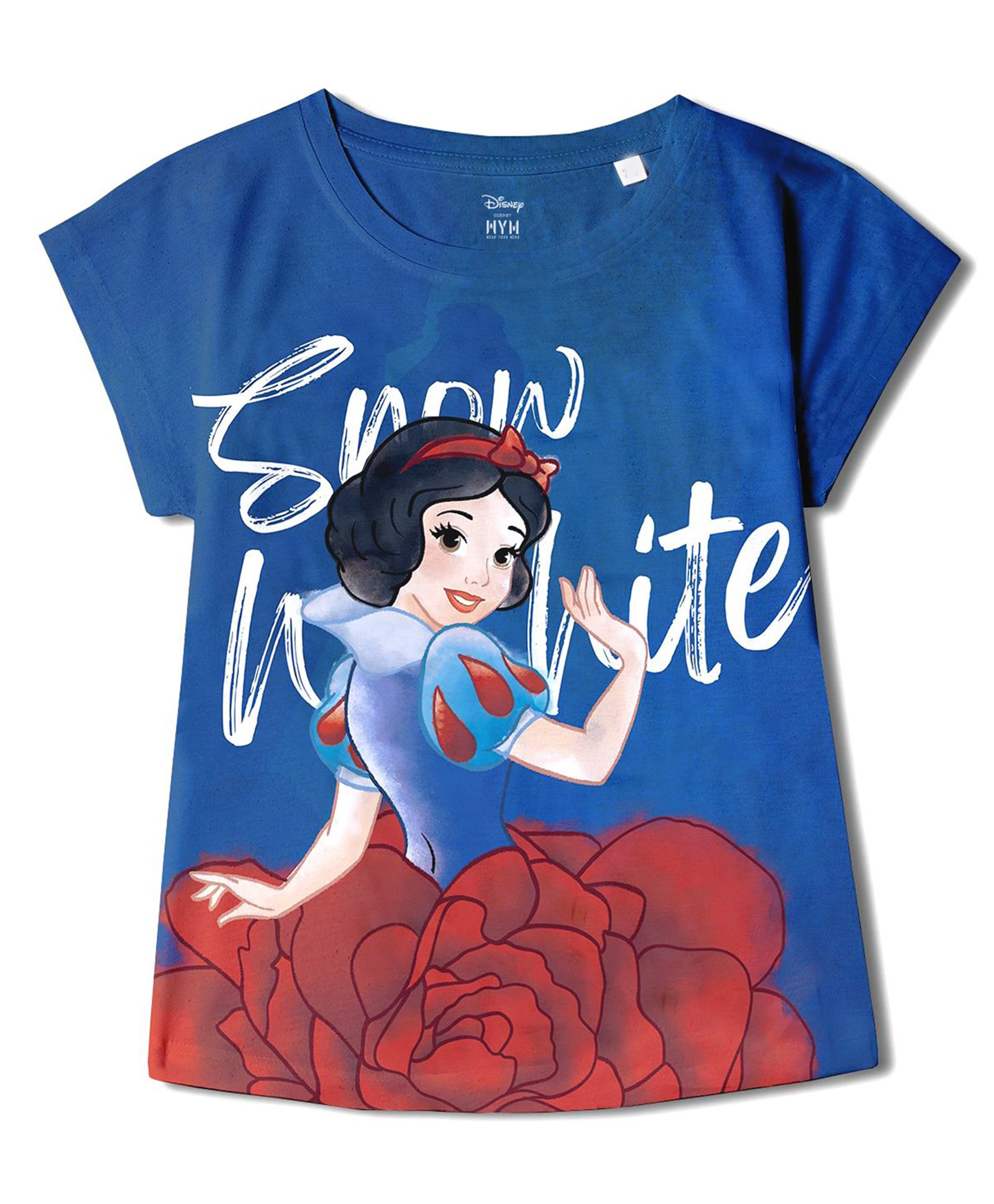 Wear Your Mind Disney Snow White And The Seven Dwarfs Featuring Half Sleeves Character Printed Top - Royal Blue-picture-17
