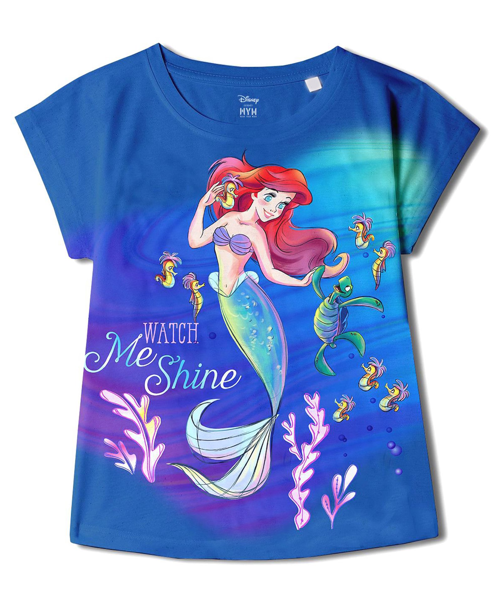 Wear Your Mind The Little Mermaid Featuring Half Sleeves Arial Printed Top - Royal Blue-picture-41