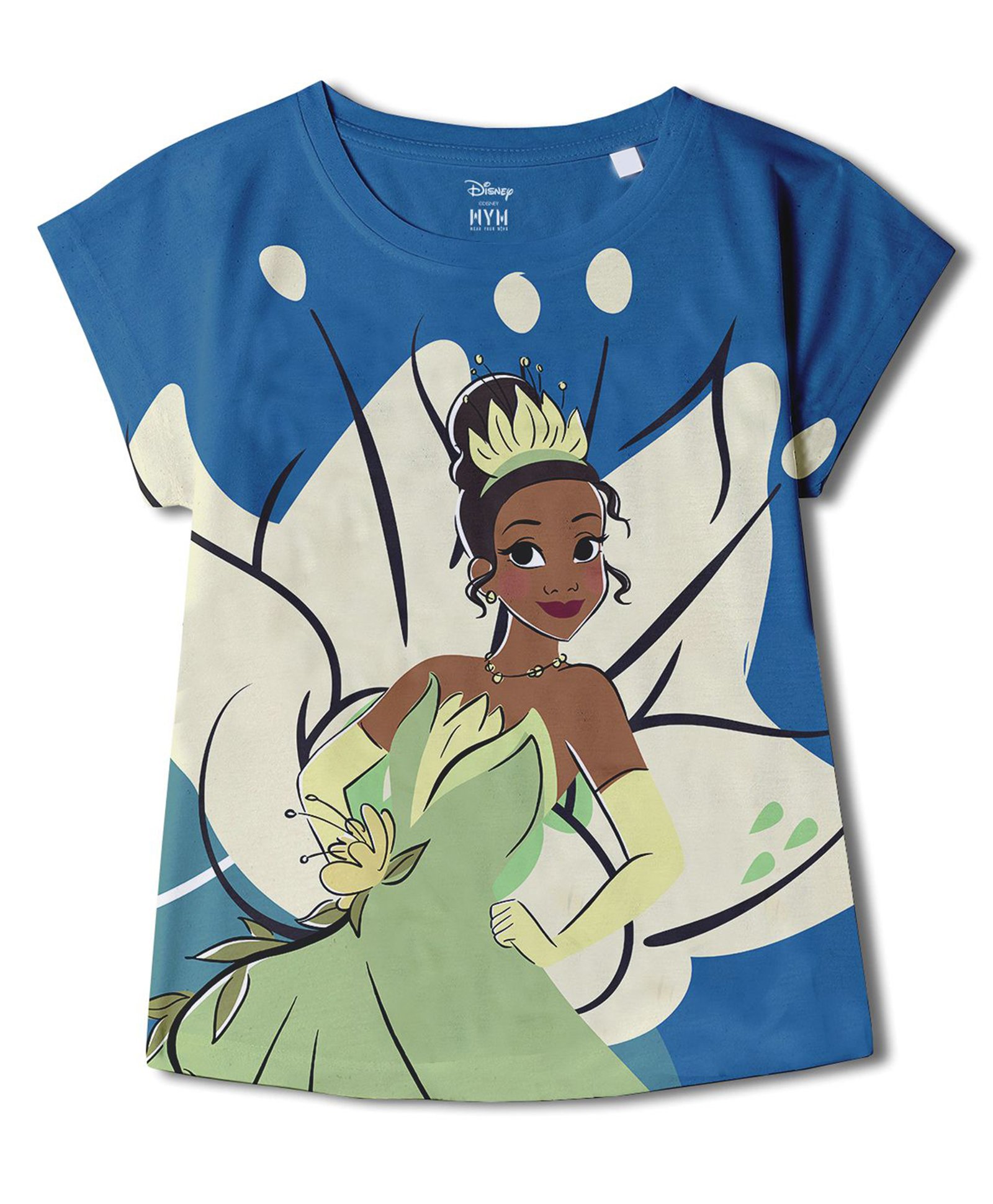 Wear Your Mind Disney The Princess And The Frog Featuring Half Sleeves Tiana Printed Tee - Royal Blue-image-22