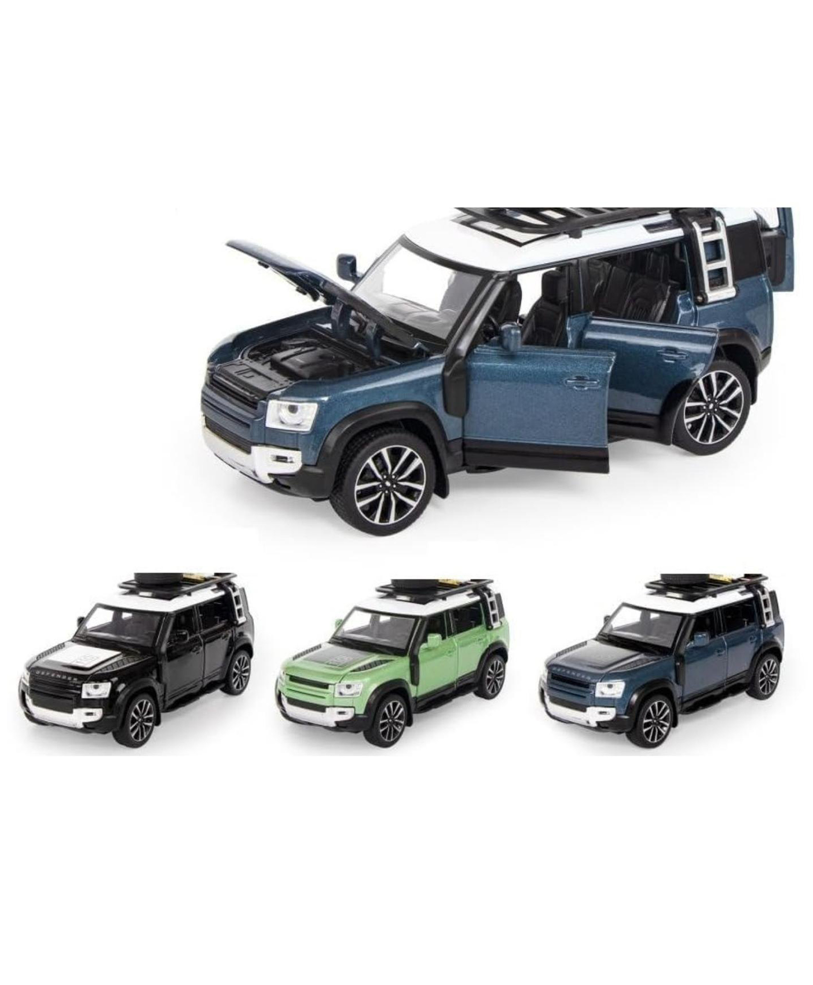 Awestuffs 1:32 Scale Model Car Exclusive Alloy Metal Pull Back Die-cast Car Land Rover Defender 110 off-road vehicle Toy Car (Colors As Per Stock)-image-28