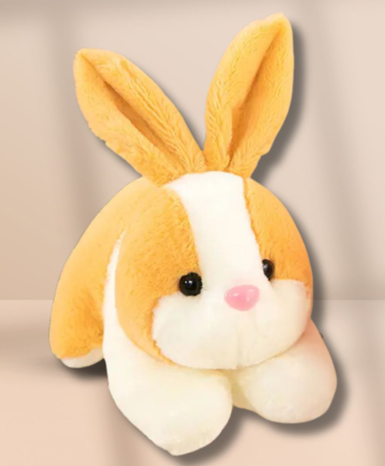 CuddleNest Brown White Rabbit Soft Toy | Extra Soft Plush Stuffed Animal - Yellow - Length 30 cm-picture-23