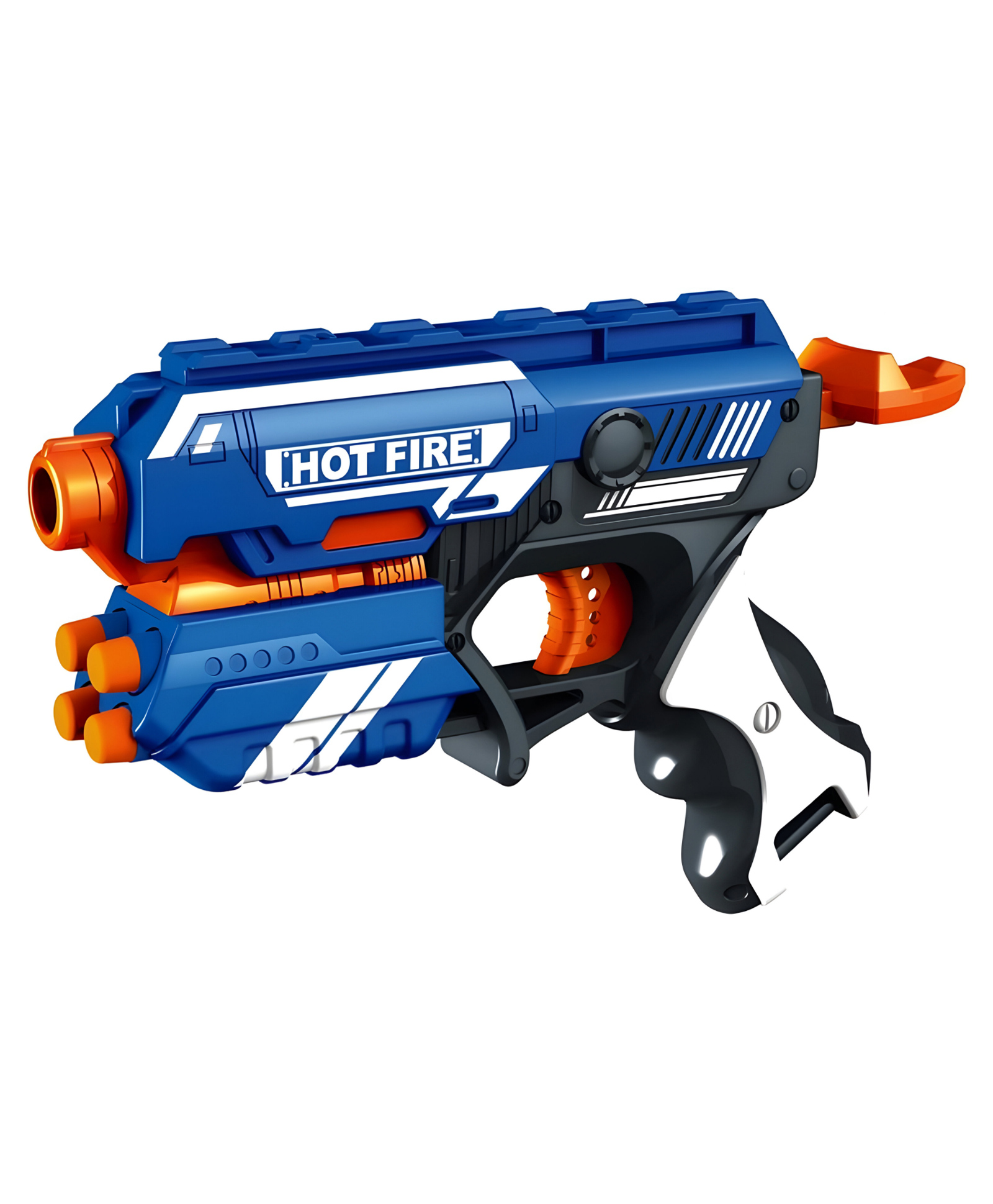 NEGOCIO Blaze Storm Hot Fire Soft Bullet Gun Toy with 10 Safe Soft Foam Bullets, Fun Target Shooting Battle Fight Game for Kids- PACK OF 1- COLOR MAY VARY-image-1