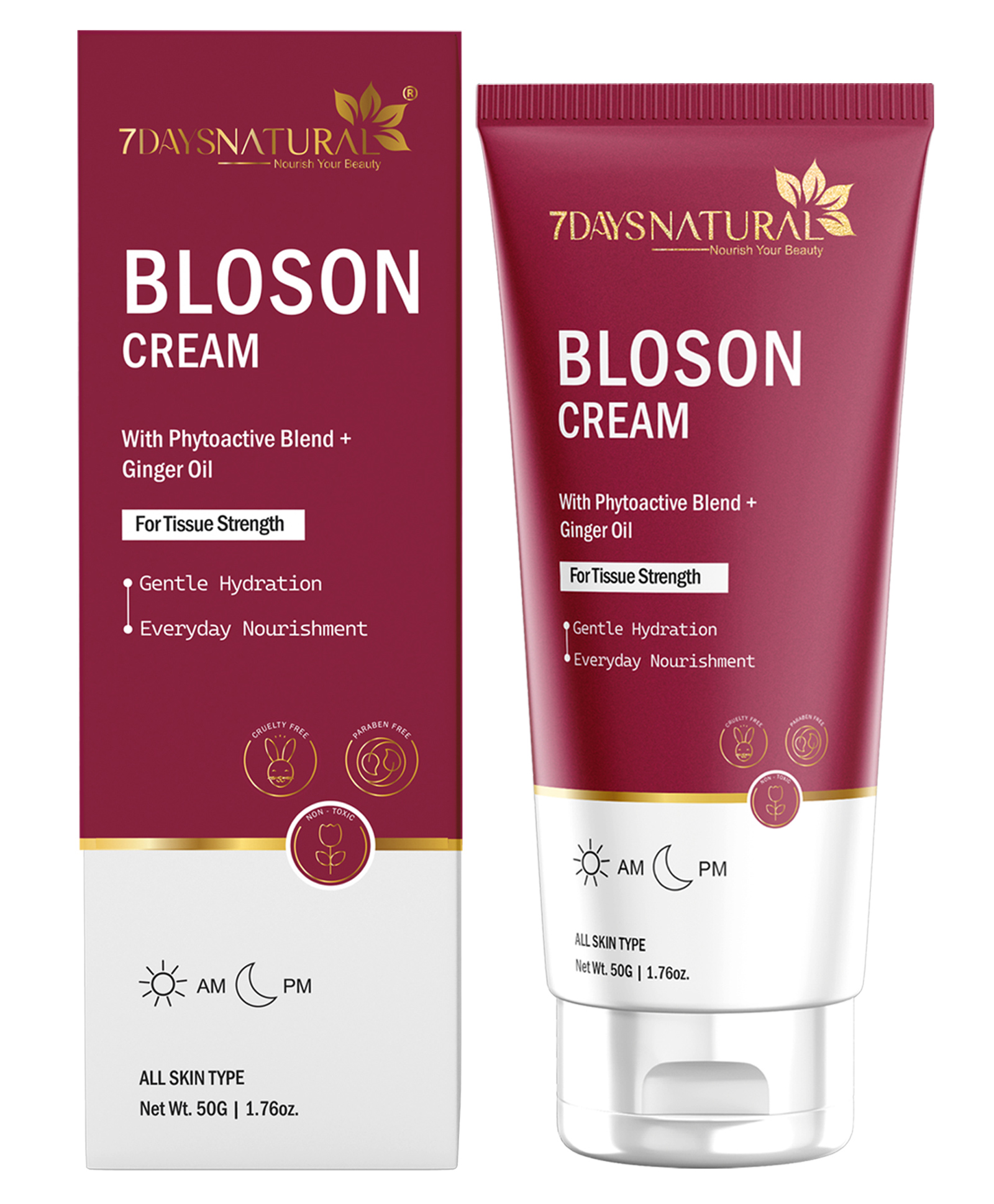 7 days NATURAL Bloson Cream With Vitamin E - 100 g