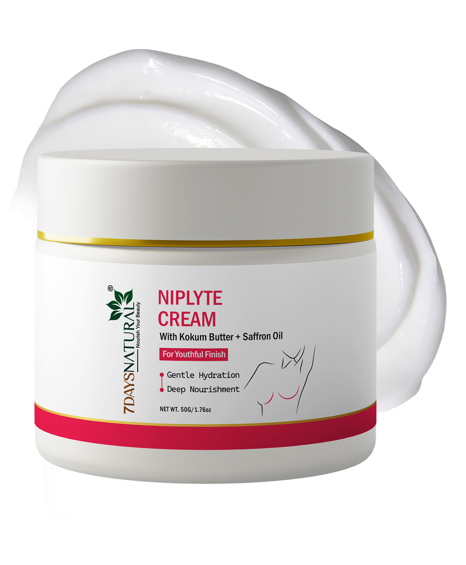 7 Days NaturalOrganic NipLyte Whitening Cream For Women - 100 g