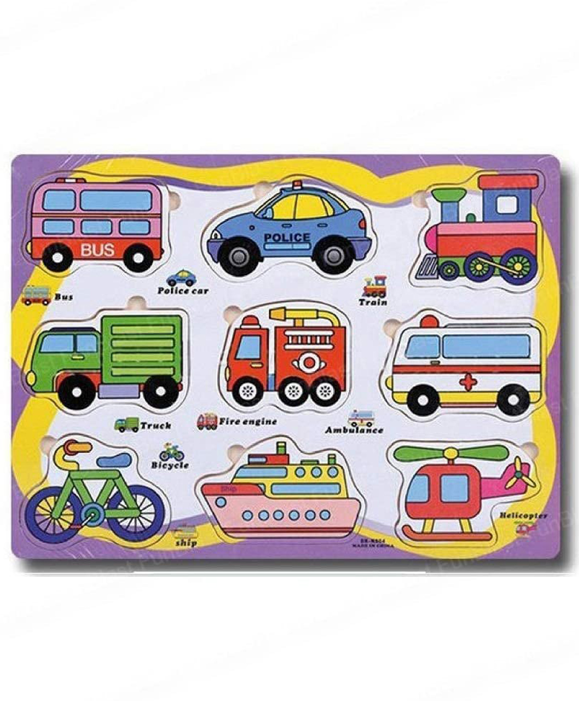 Bunie Learning Transport Puzzle Board Toy for KidsMulticolor-image-7