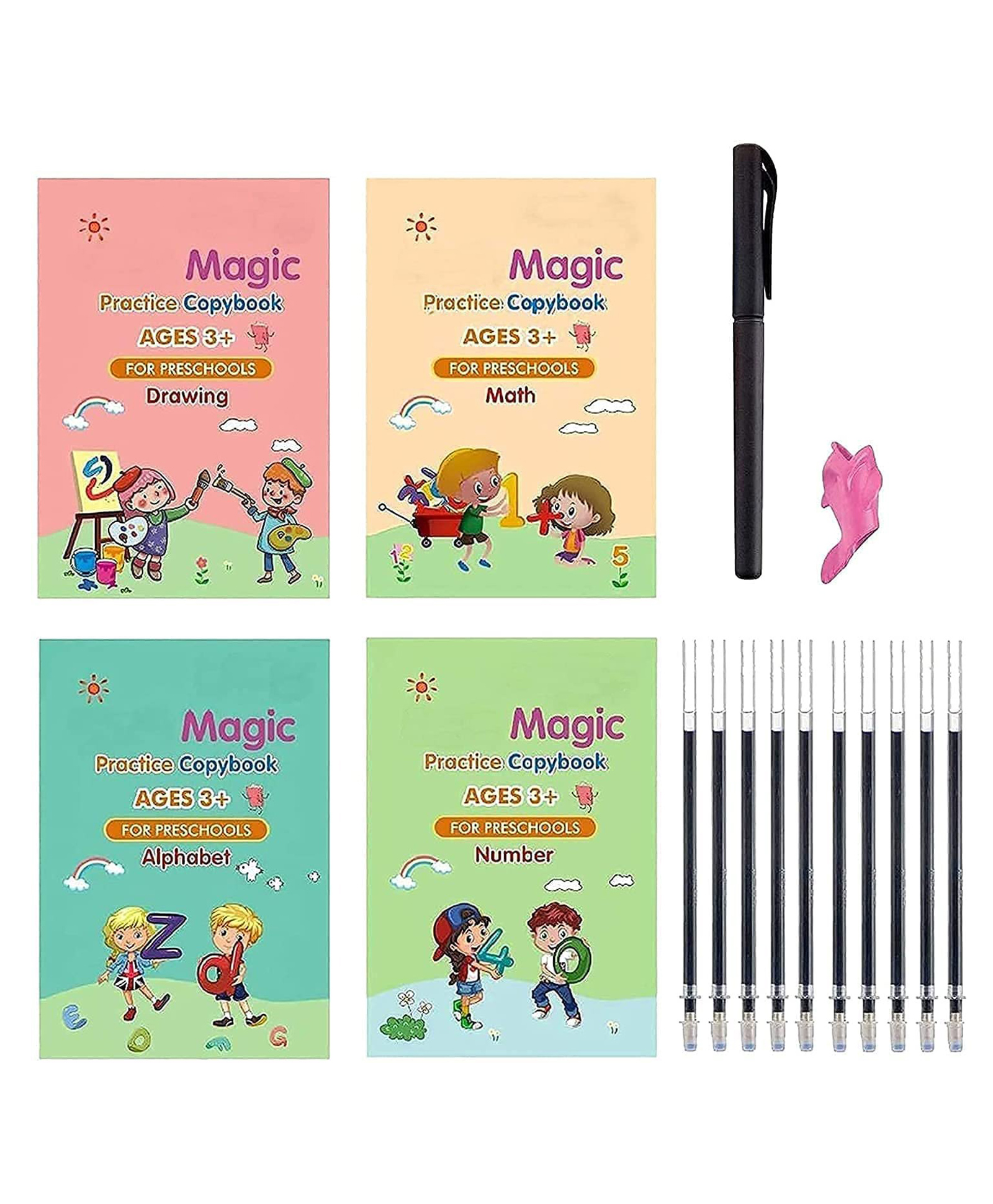 Bunie Sank Magic Practice Copybook for KidsSet of 4 Books and 10 Refills-image-30