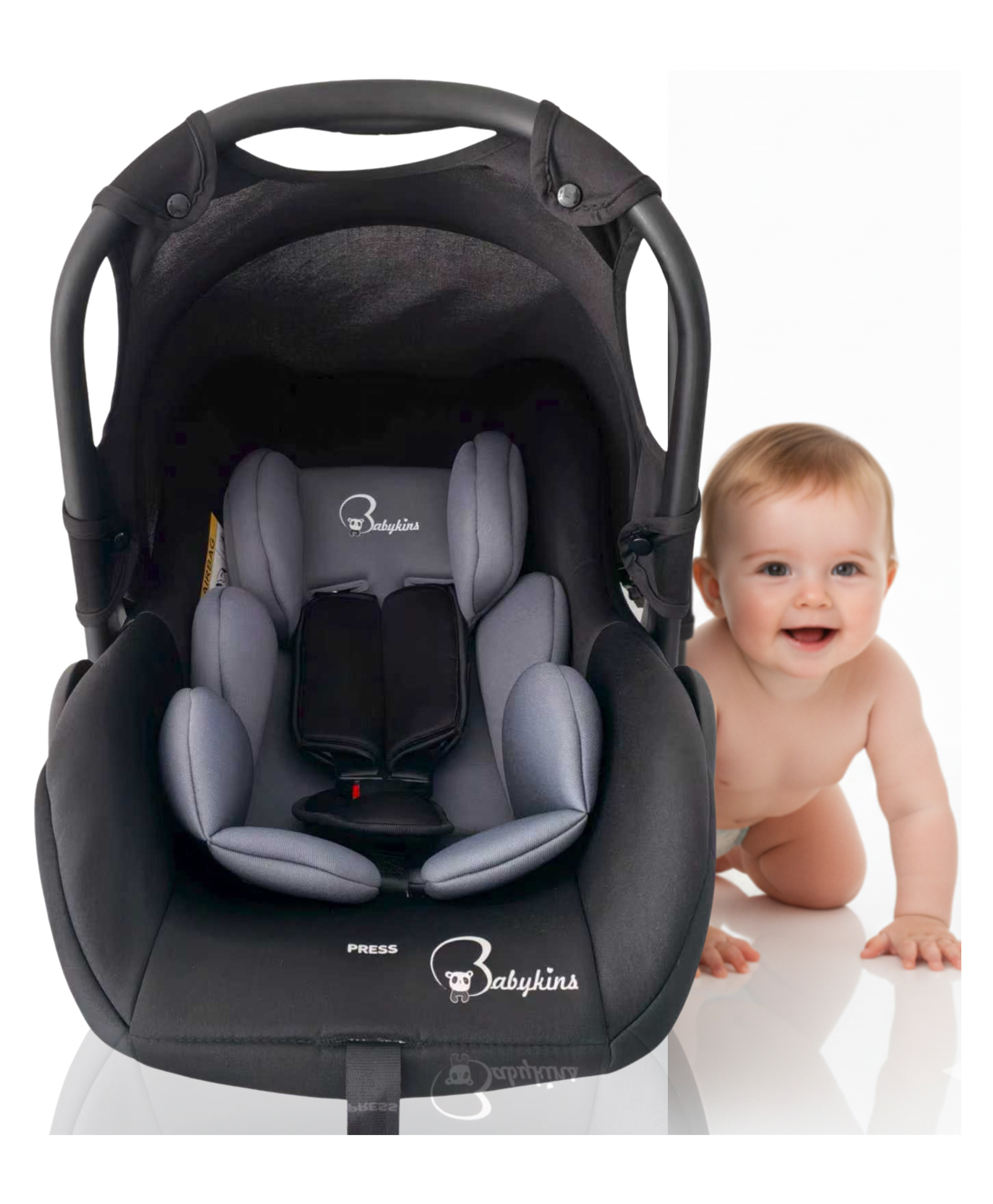 Babykins Cozy Baby Carry Cot - Black