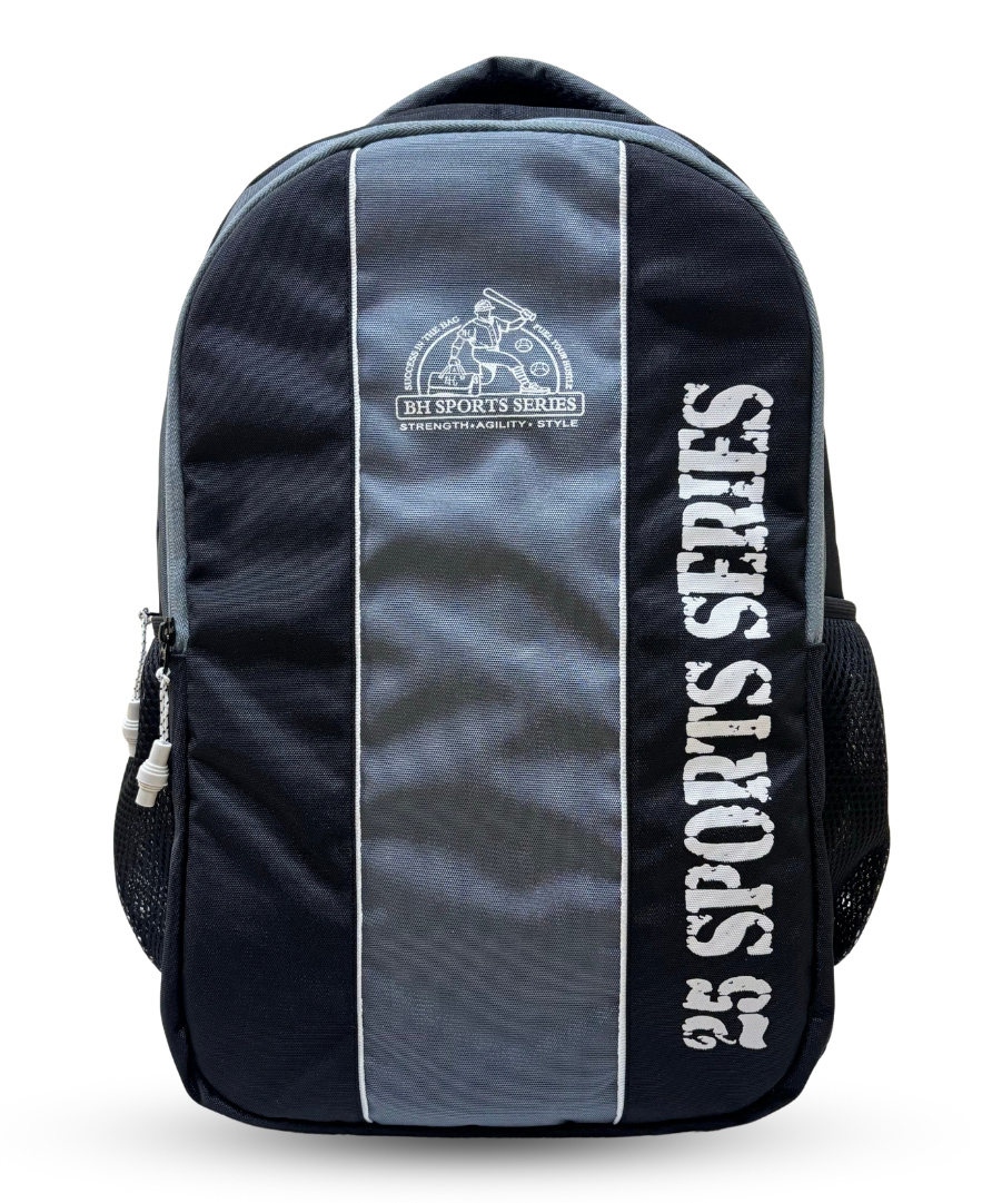 Bad Habit Velocity 25 Sports Backpack: Stylish Black & Gray Design with Durable Side Pockets and Padded Mesh Back - Height 17.7 Inches-image-46