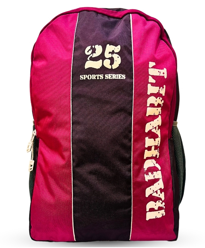 Bad Habit Velocity 25 Sports Backpack: Stylish Pink-Purple Design: Durable Side Pockets and Padded Mesh Back - Height 17.7 Inches-image-49