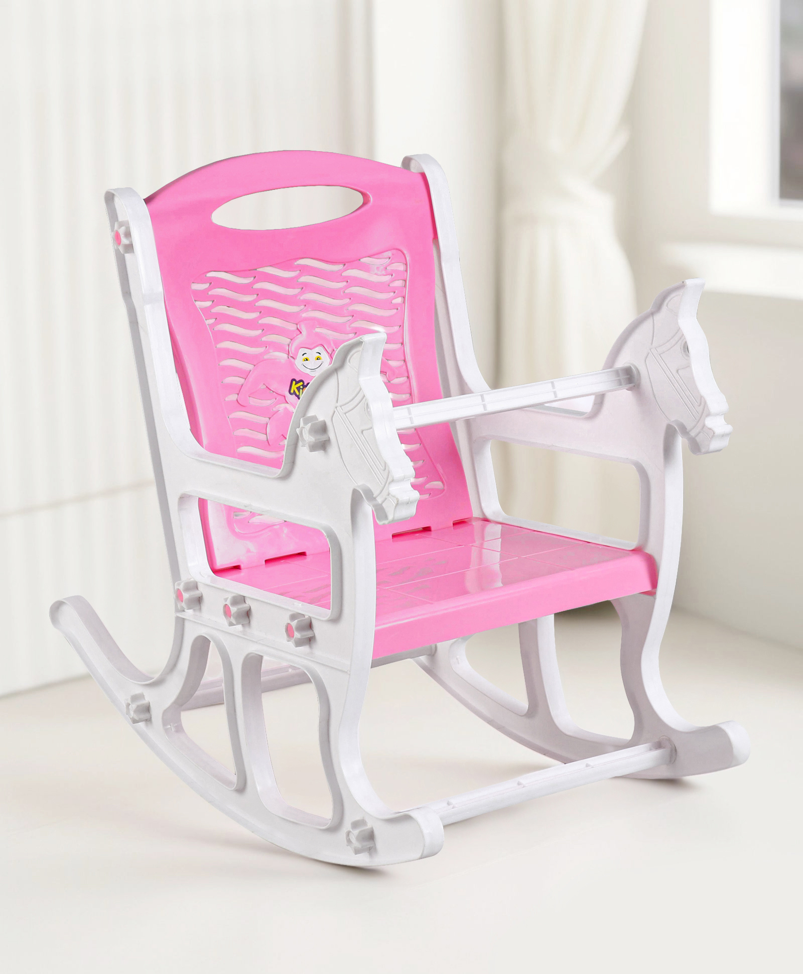 fab n funky Kidzomo Premium Rocking Chair withSafety Handle -Pink-picture-19