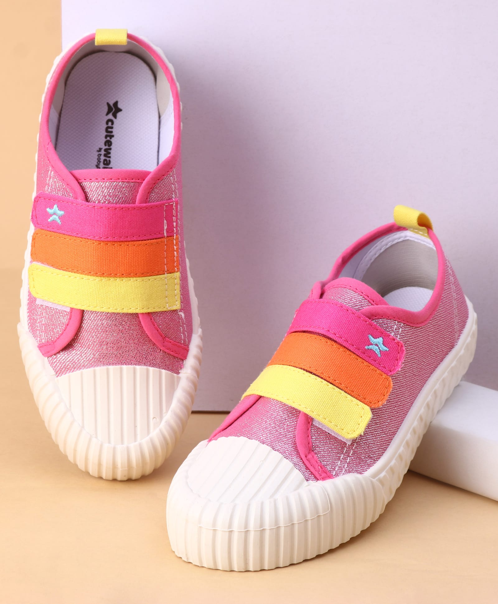 Cute Walk by Babyhug Velcro Closure Casual Shoes - Fuchsia-image-28