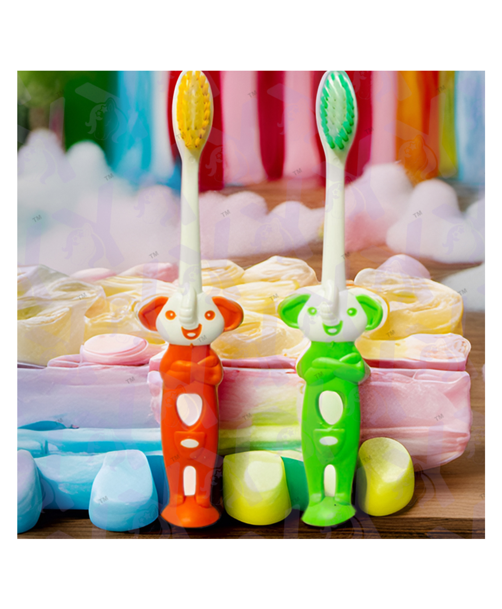 Yunicorn Max Kids Ultra Soft Bristles Premium Baby Elephant Toothbrush - Colour may vary - Pack 2-image-38