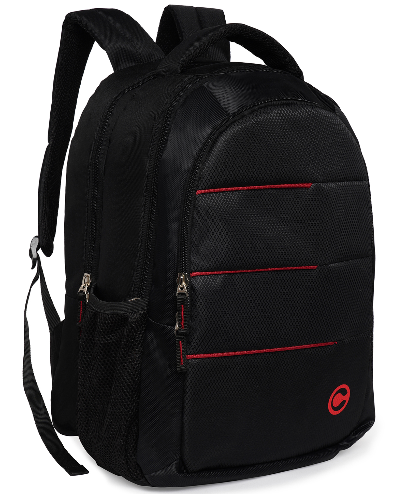 CITIZEN Workoholic Travel Laptop Backpack | 15.6 Inch Padded Laptop Compartment | 27 Liters | Polyester Fabric | 2 Front & Side Pockets | Padded Straps & Trolley Sleeve | Reflective Strips | Black-picture-41