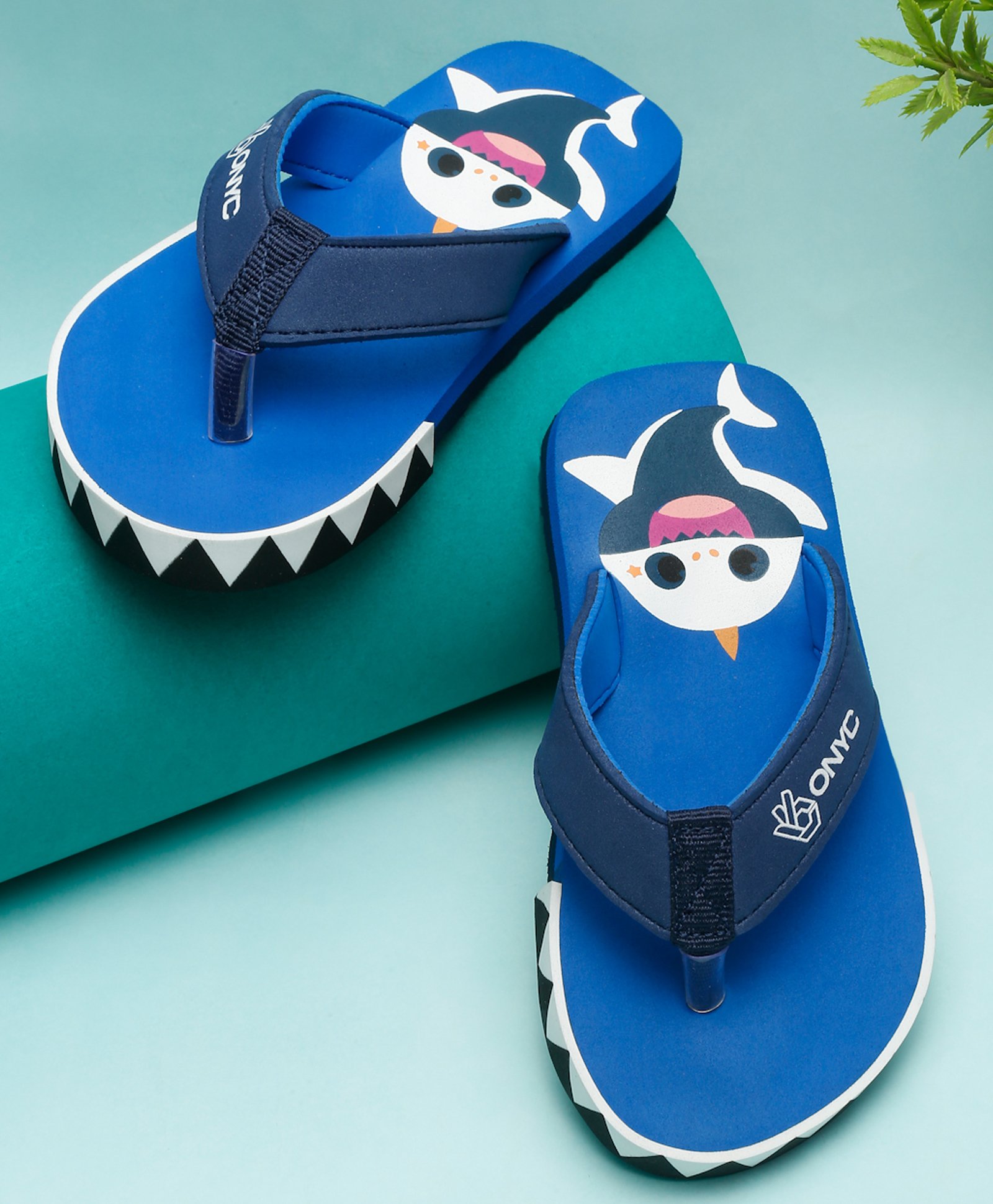 ONYC Fish Designed Flip Flops - Royal Blue-image-28