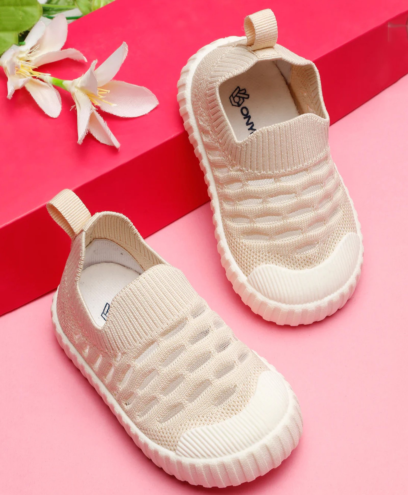 ONYC Mesh Detailed Shoes - Beige-image-35