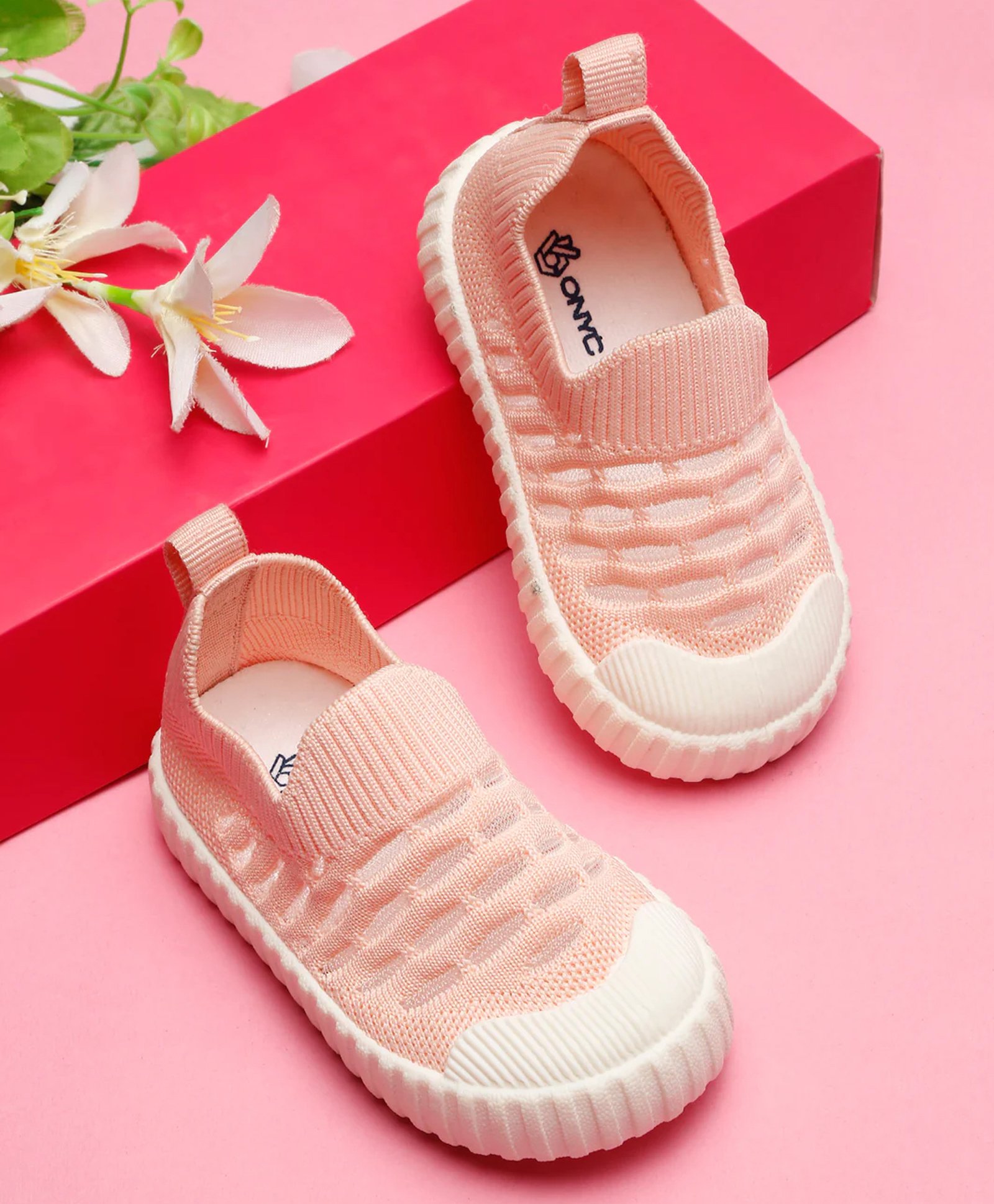ONYC Mesh Detailed Shoes - Peach-image-25