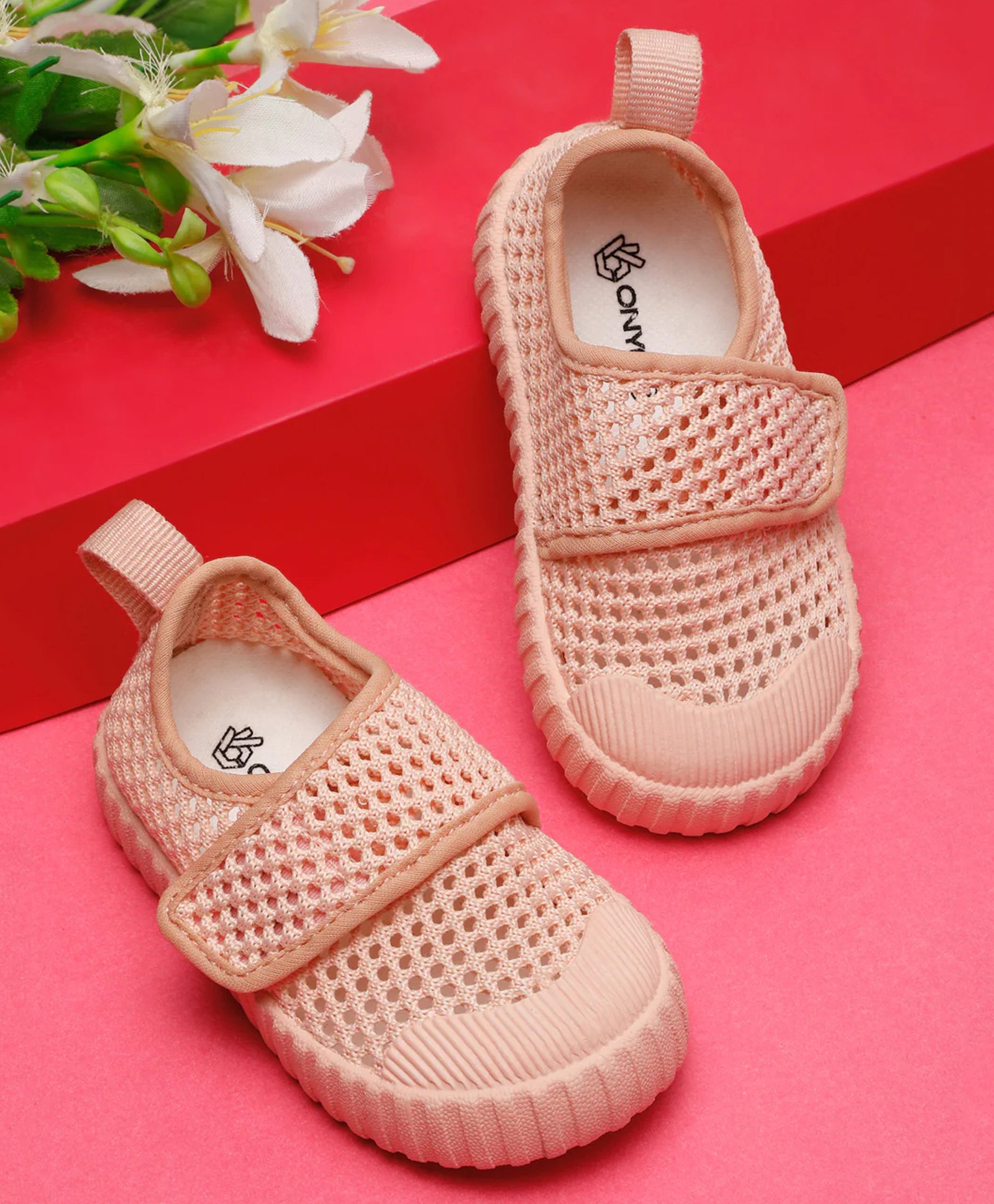 ONYC Solid Perforated Shoes - Peach-image-31
