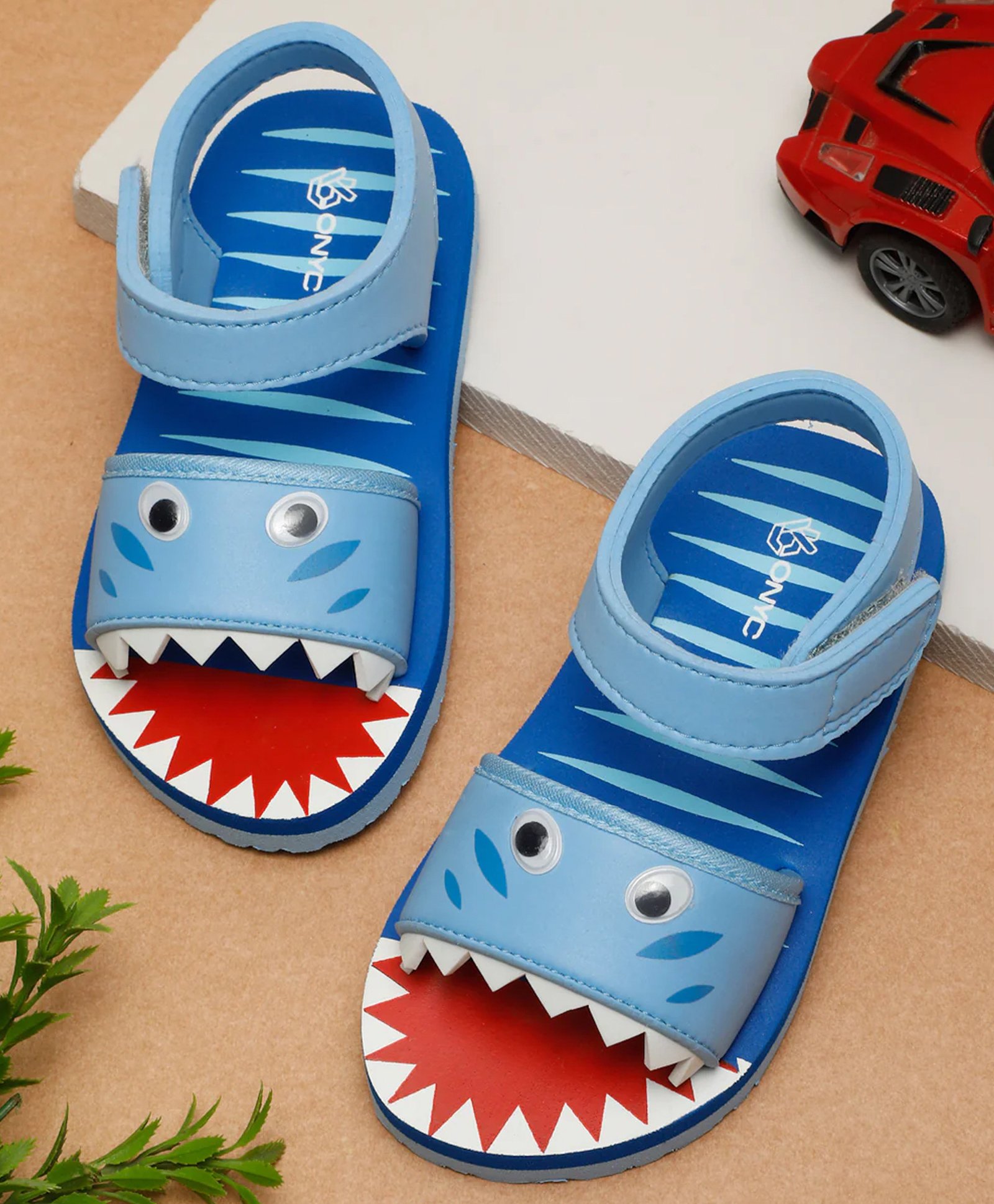 ONYC Shark Designed & Applique Detailed Sandals - Royal Blue-picture-12