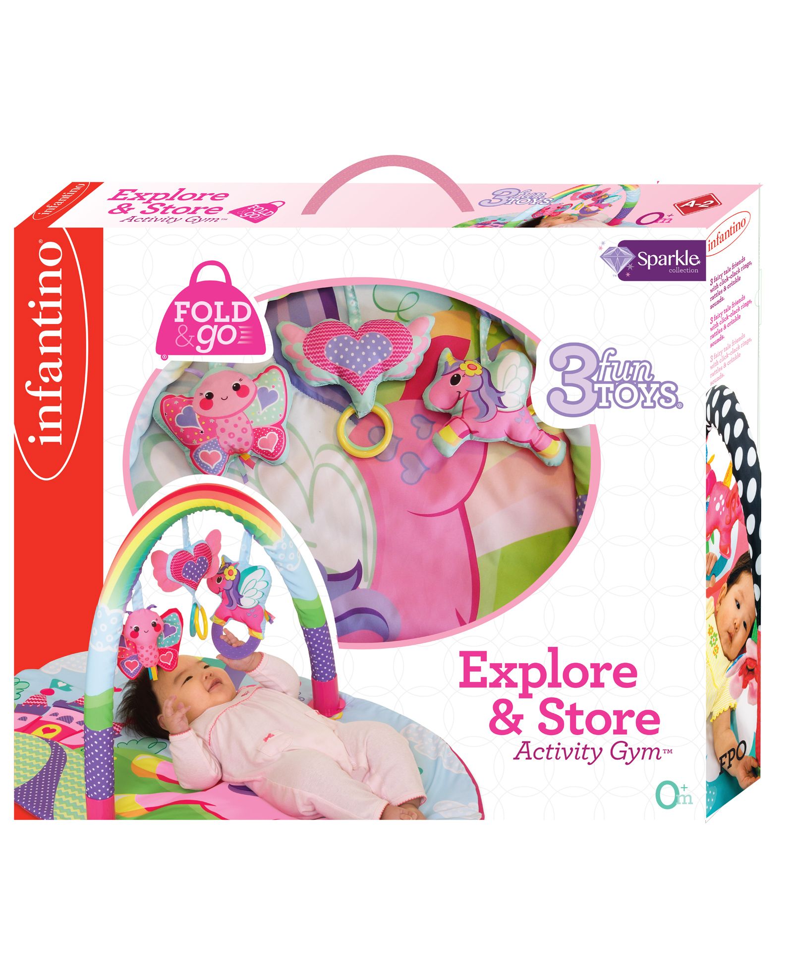 infantino explore and store activity gym