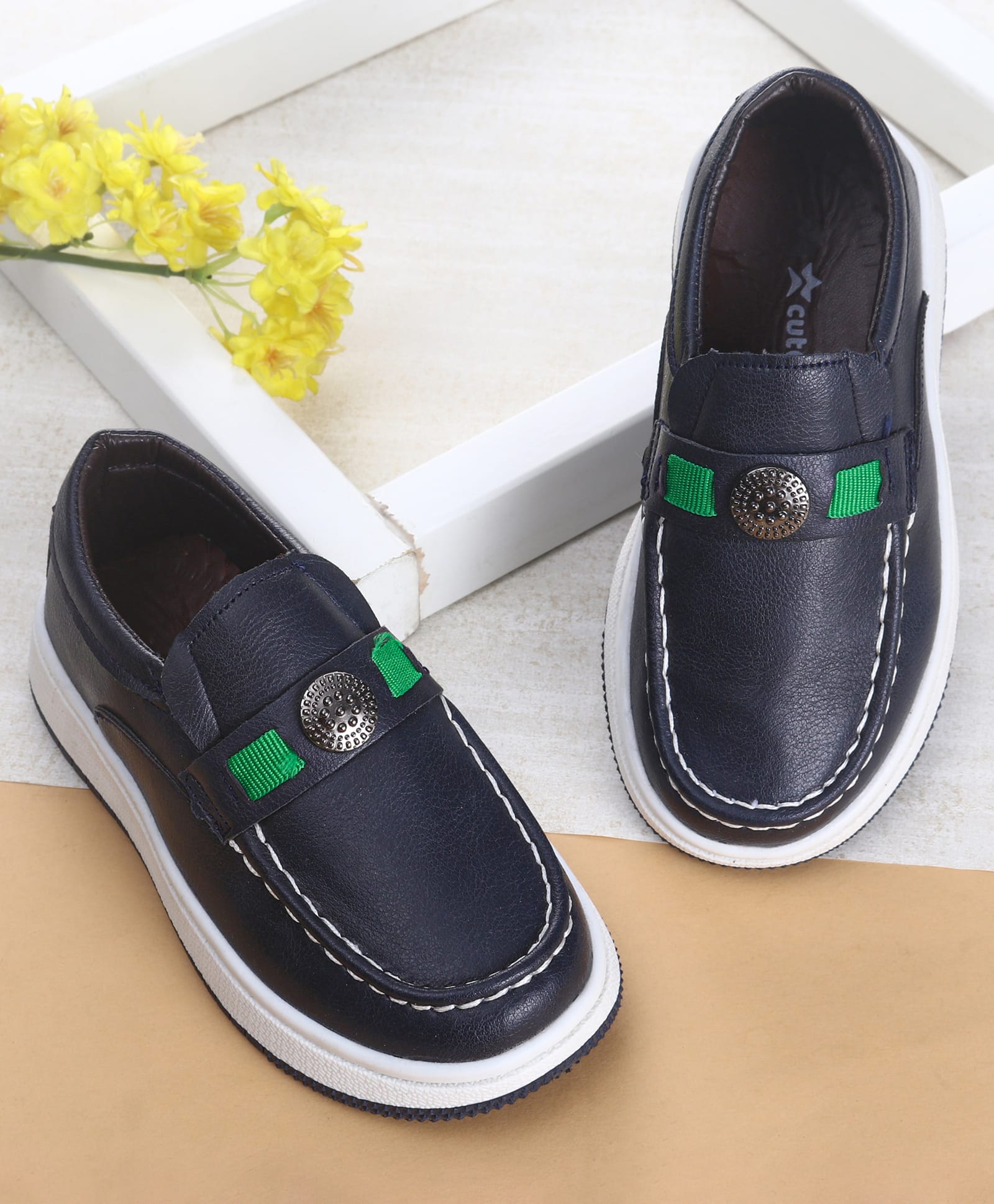 Cute Walk by Babyhug Slip On 3D Applique Loafers - Navy Blue-image-39