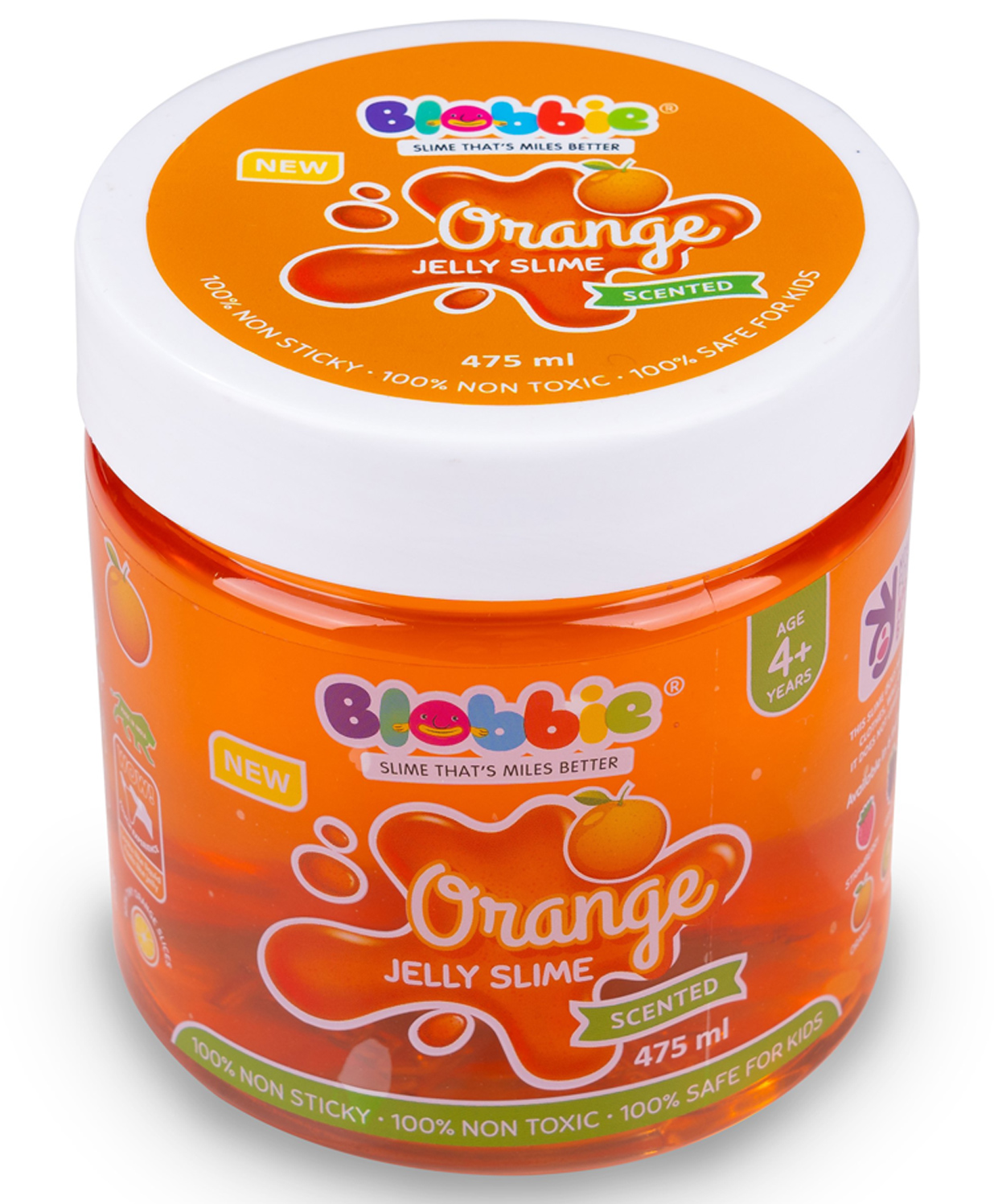 Blobbie Orange Fruit Jelly Slime 475 ml Big Jar-image-19