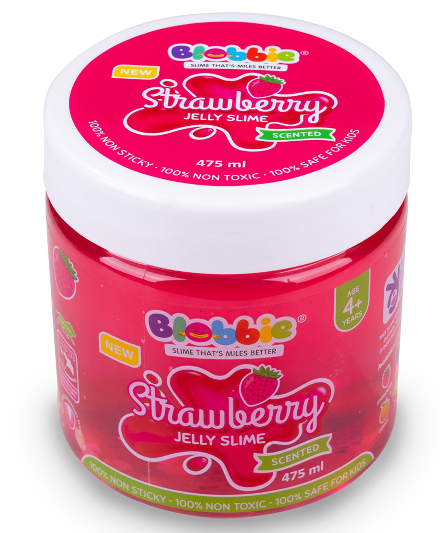 Blobbie Strawberry Fruit Jelly Slime 475 ml Big Jar-picture-21