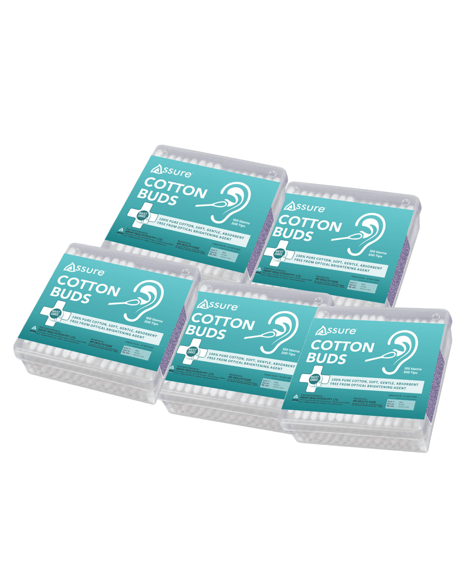 Assure Cotton Buds 100 Sticks Pack of 5-picture-20