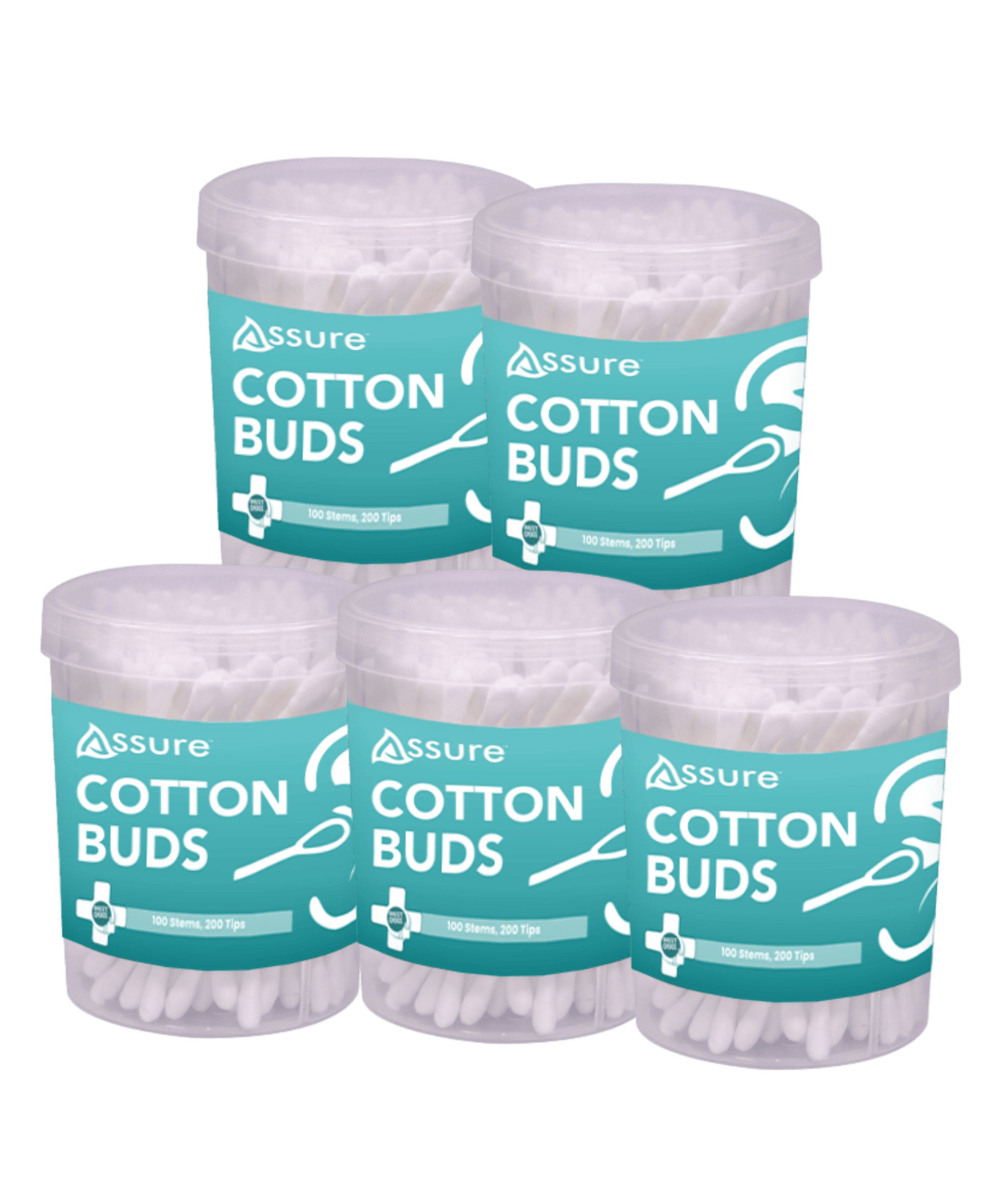 Assure Cotton Buds, Jar 100 Sticks Pack of 5-picture-24