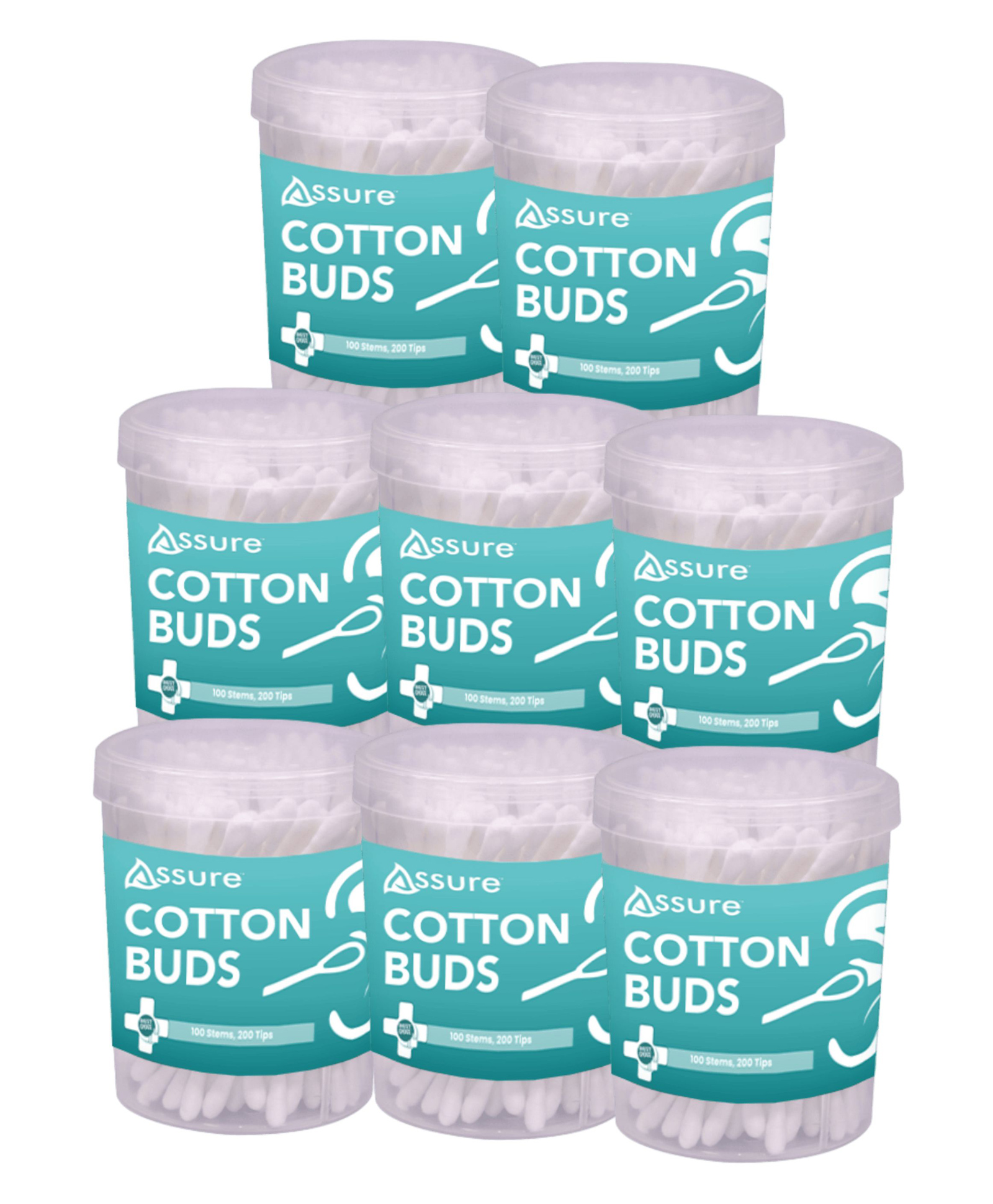 Assure Cotton Buds, Jar 100 Sticks Pack of 8-picture-11