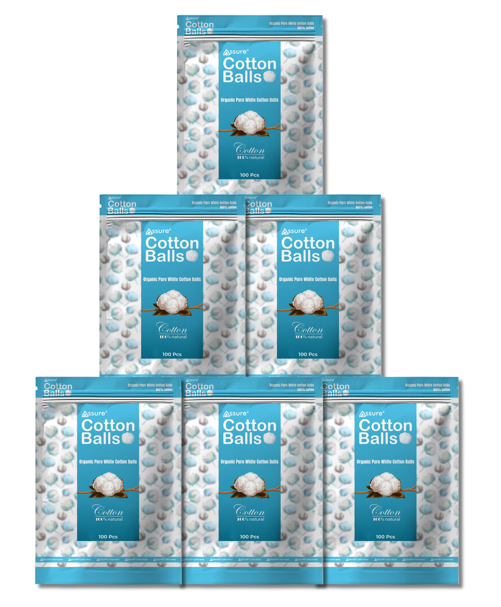 Assure Cotton Balls 100pc Pack of 6-picture-18
