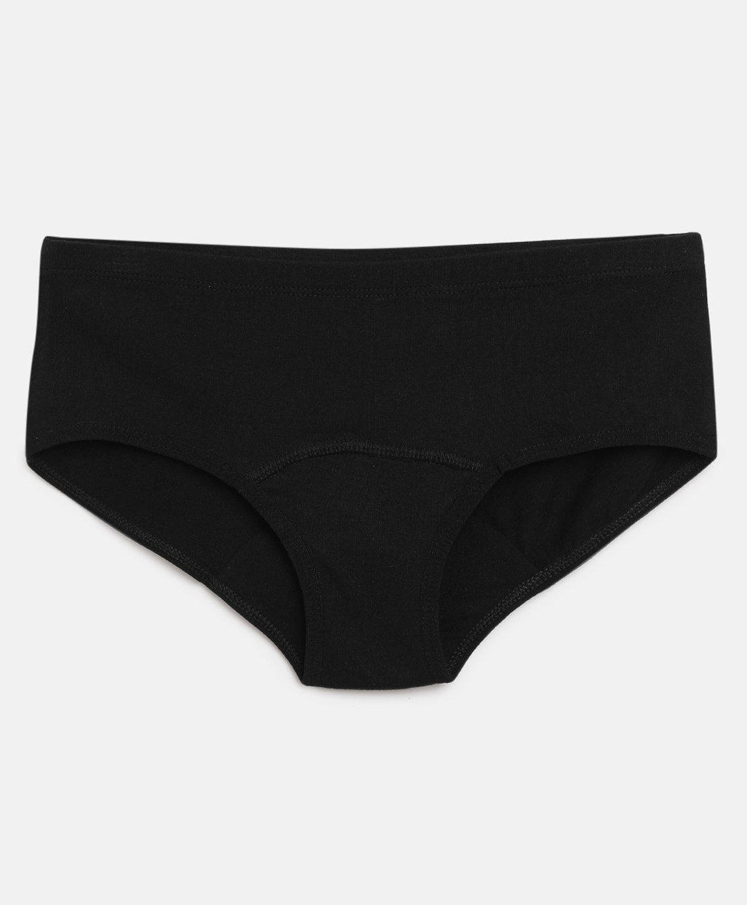 Mackly Cotton Elastane Solid Leak Proof Panty - Black-picture-42