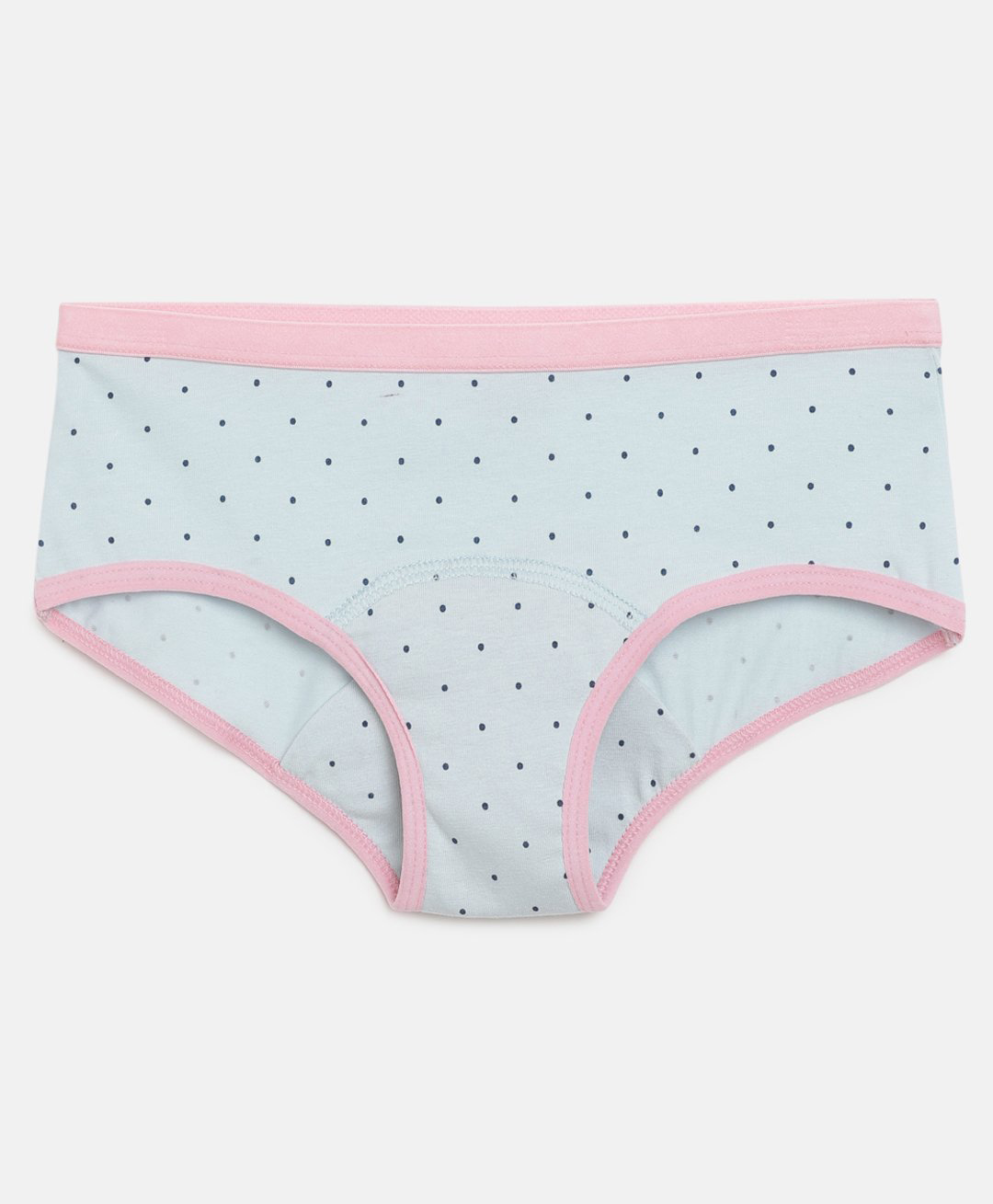 Mackly Cotton Elastane Polka Dots Printed Leak Proof Panty - Navy Dot-picture-41