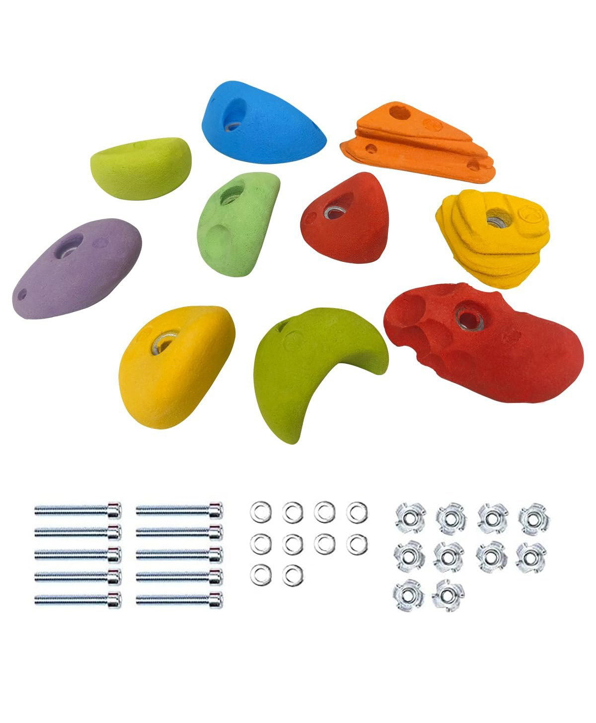 Hop N Play 10 Pcs Adventure Wall Climbing Rock Holds for Kids, Multicolor-image-36