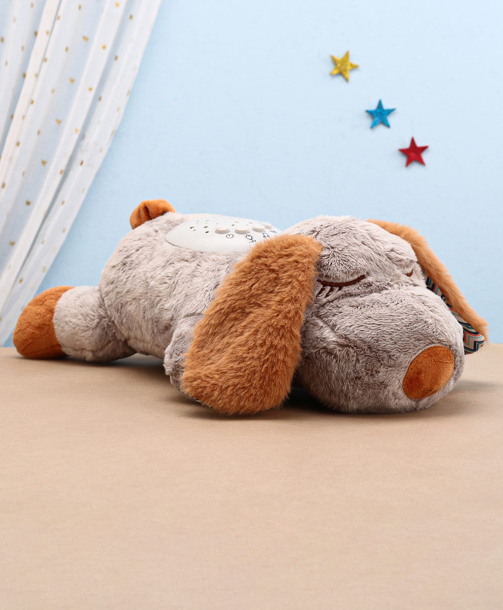 Toytales Dreamlight Dog Musical Plush Toy - Grey & Light Brown-picture-10