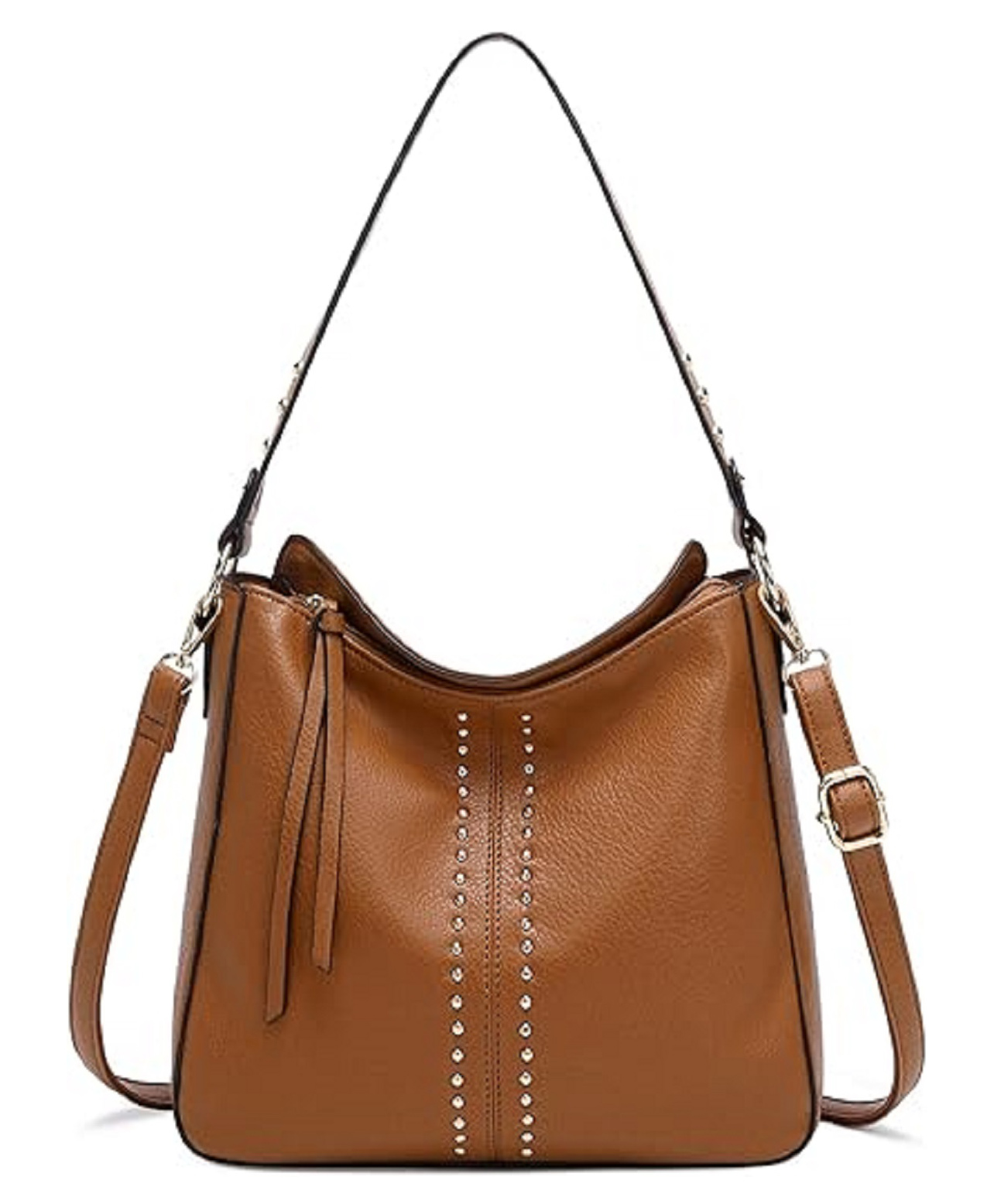 Lychee Bags women Pu Tan Hobo Shoulder Bag-image-3