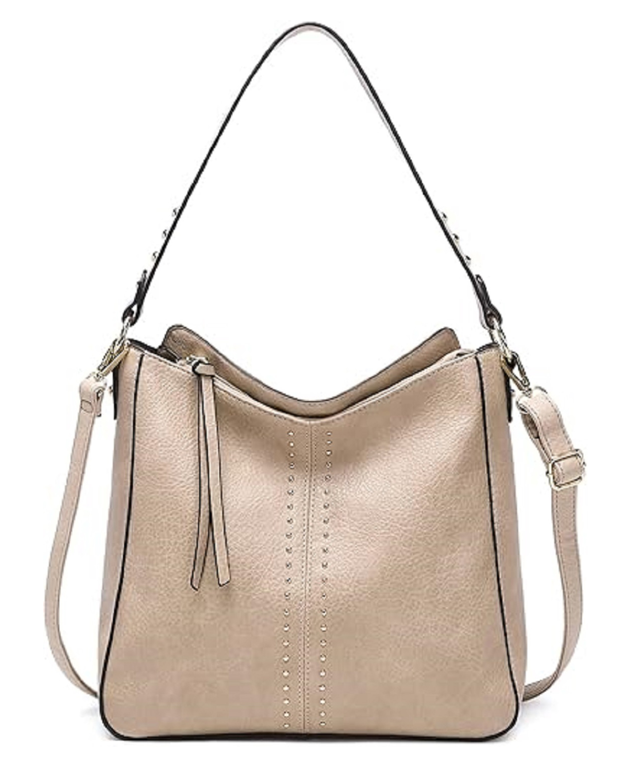 lycheebags Hobo Purse Made of Vegan Leather Shoulder Bag for Women - Cream-picture-23