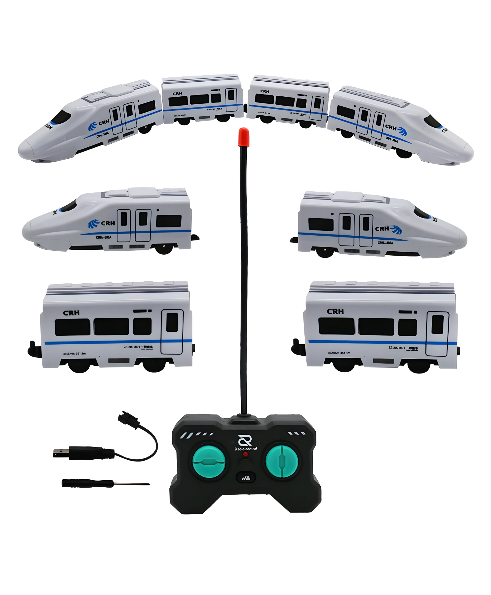 NEGOCIO High Speed Remote Controlled Real Looking Bullet Train with LED Flash Light and Rechargeable Battery toy for kids- PACK OF 1- COLOR MAY VARY-image-19